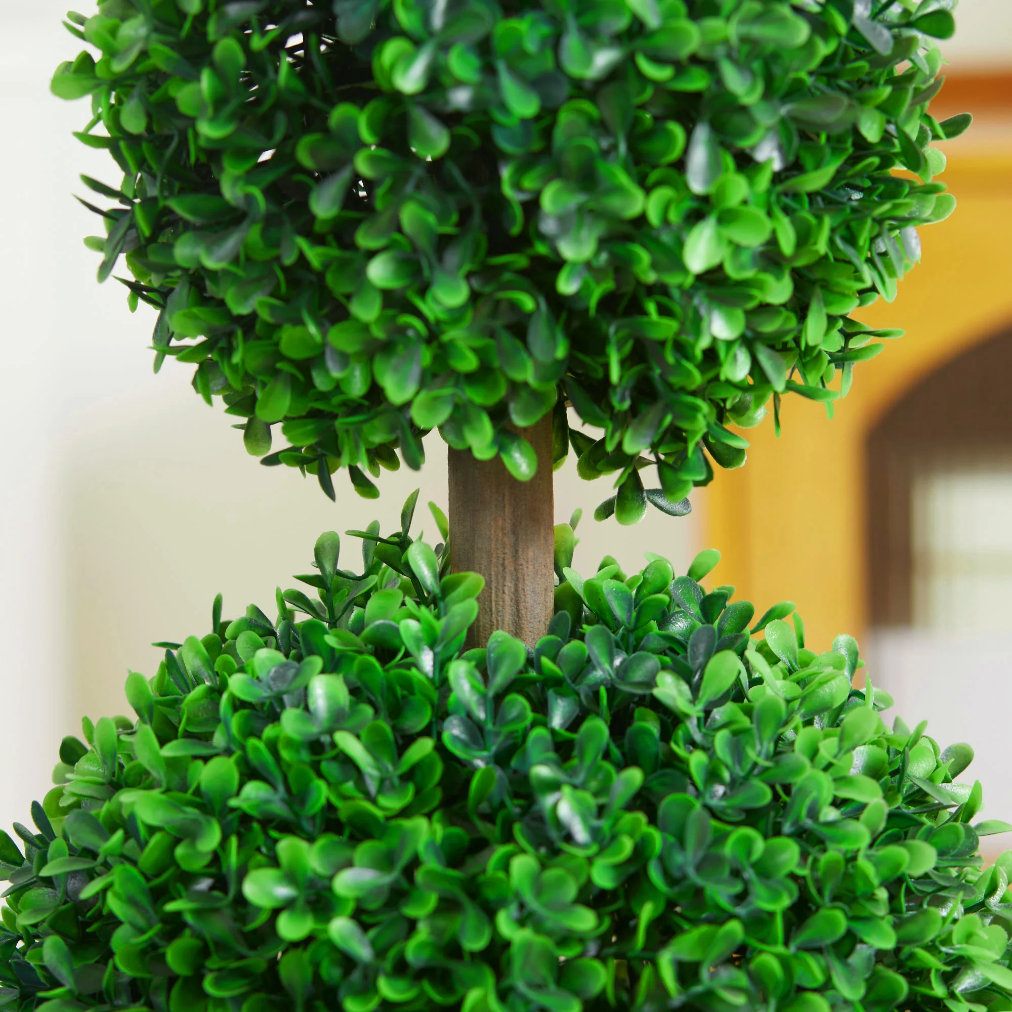 2 Pcs 23.5" Artificial Boxwood Ball Topiary Tree, Fake Plants in Pot, Ball Shaped Leaves - Image 10