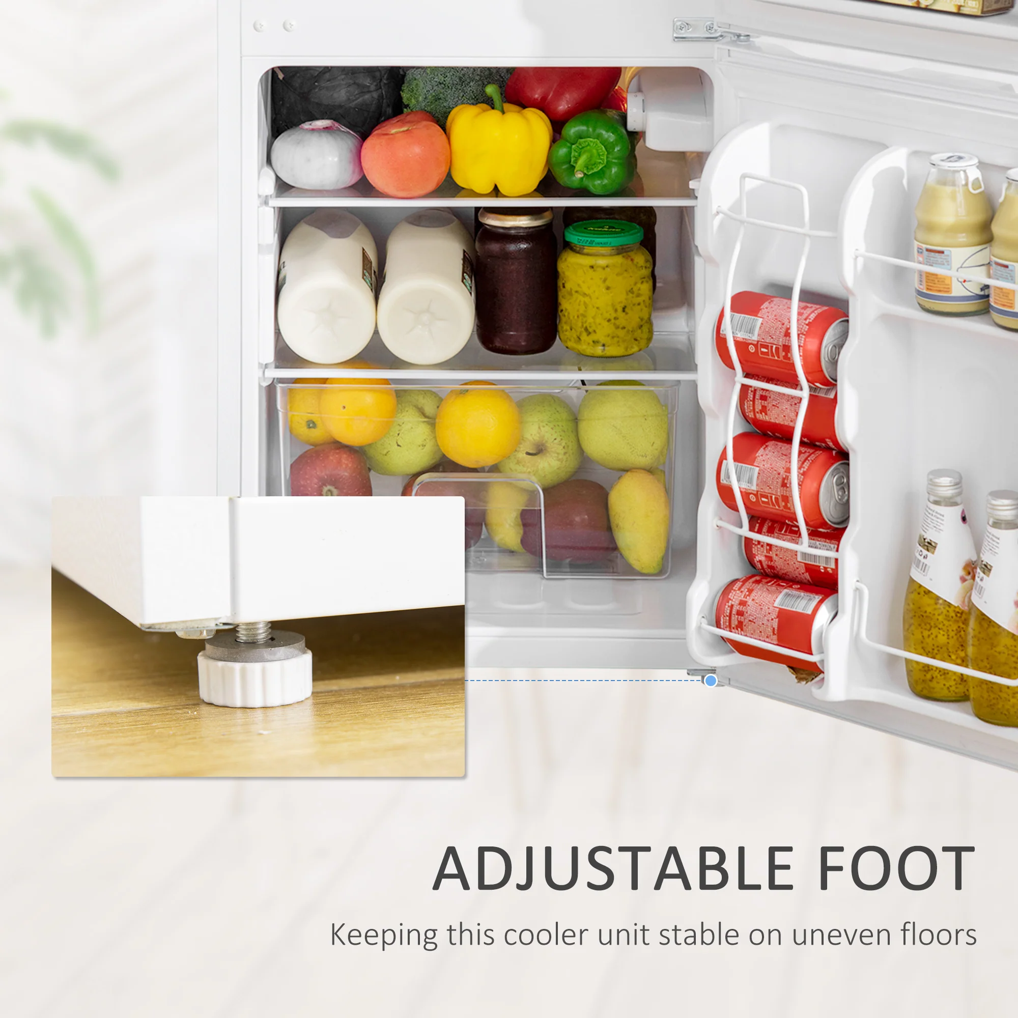 3.2 Cu.Ft Mini Fridge with Freezer Double Door Compact Refrigerator Energy Efficient White - Image 11