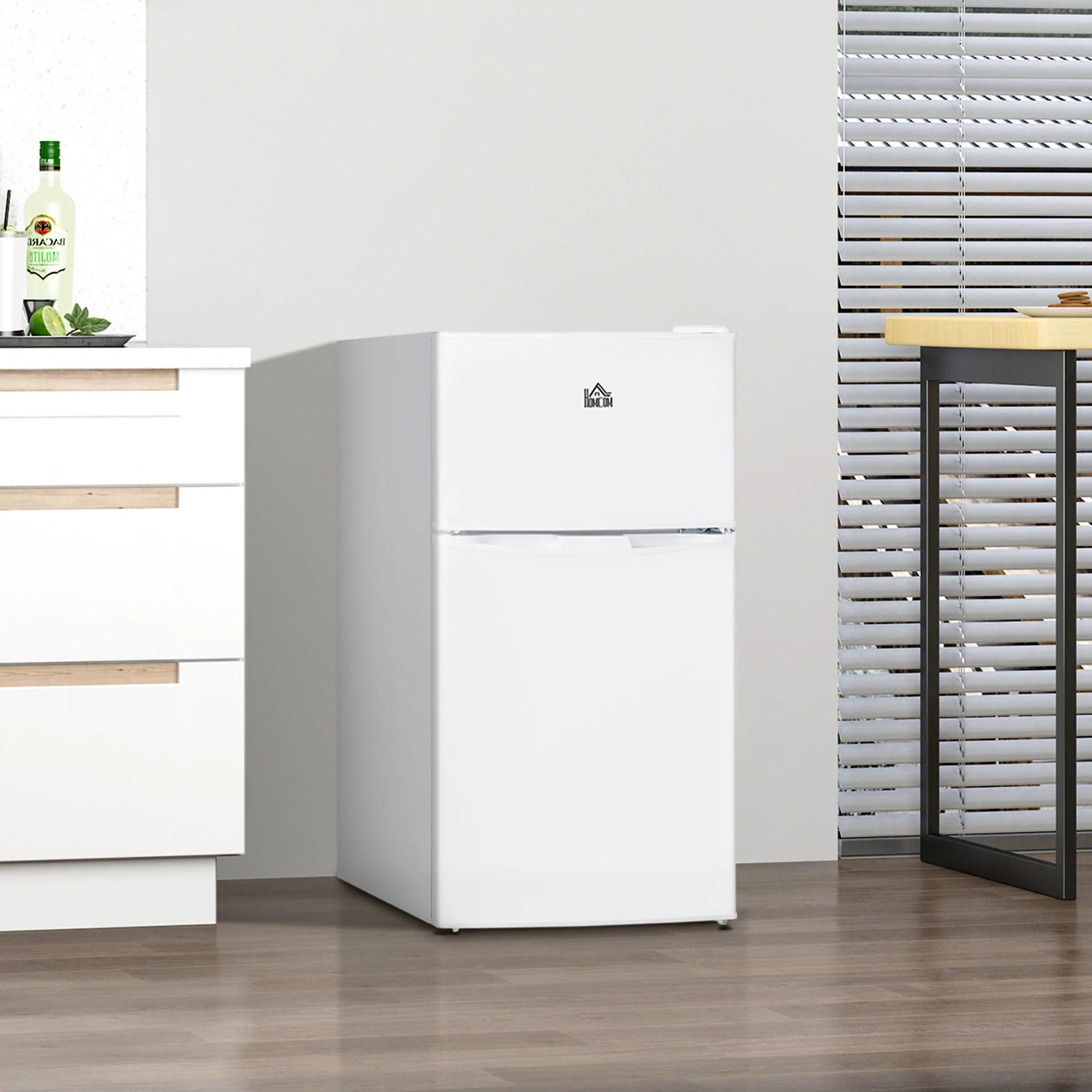 3.2 Cu.Ft Mini Fridge with Freezer Double Door Compact Refrigerator Energy Efficient White - Image 3