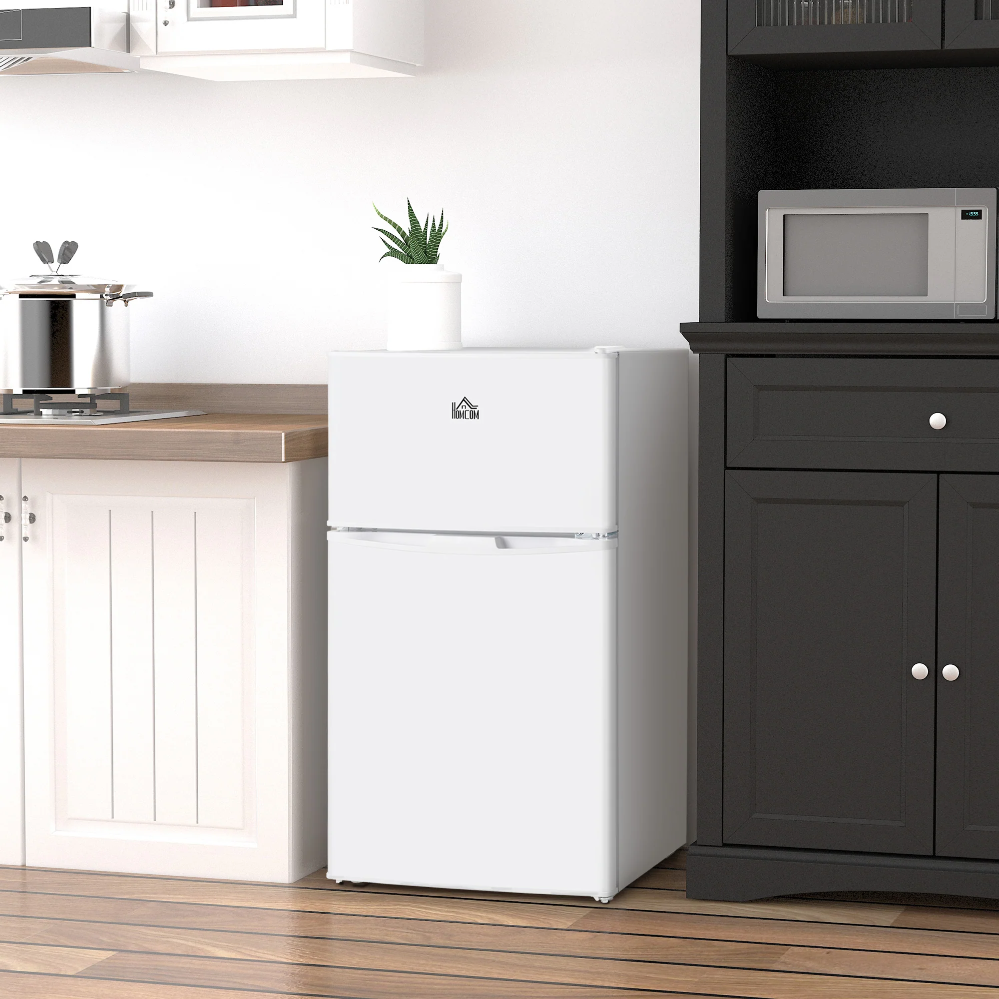 3.2 Cu.Ft Mini Fridge with Freezer Double Door Compact Refrigerator Energy Efficient White - Image 4