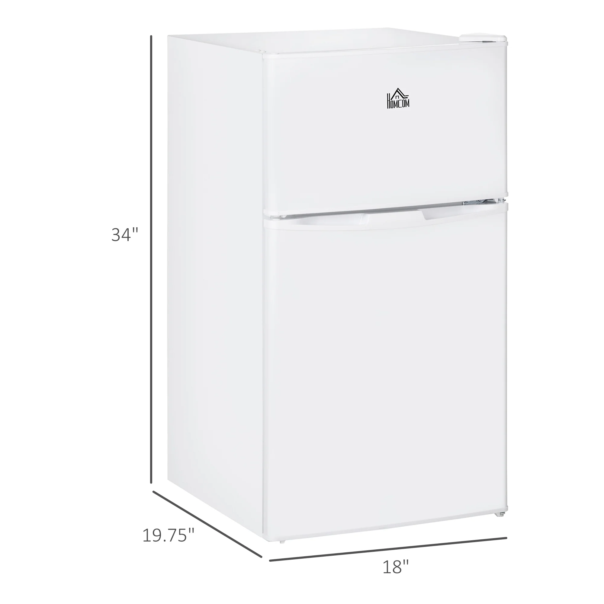 3.2 Cu.Ft Mini Fridge with Freezer Double Door Compact Refrigerator Energy Efficient White - Image 5