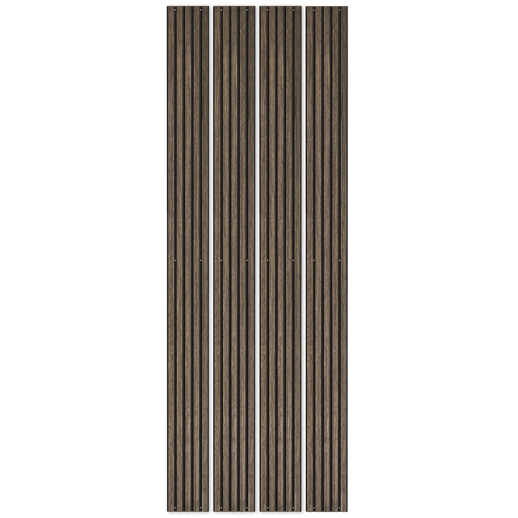 95 x 8 Inch 3D Faux Wood Acoustic Panels, 4-Pack Sound Absorbing and Proof Slat Wall, Walnut - Image 12