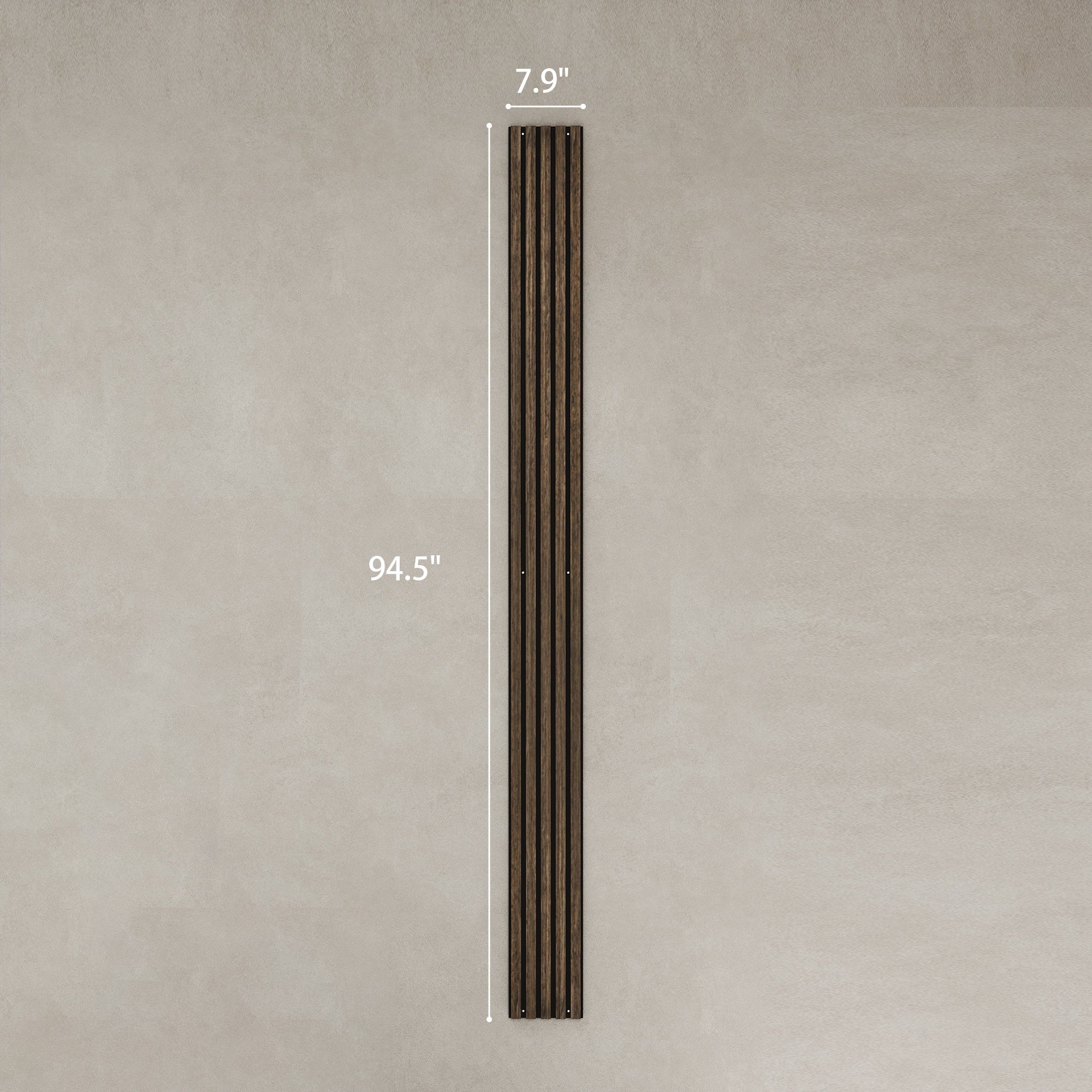 95 x 8 Inch 3D Faux Wood Acoustic Panels, 4-Pack Sound Absorbing and Proof Slat Wall, Walnut - Image 5