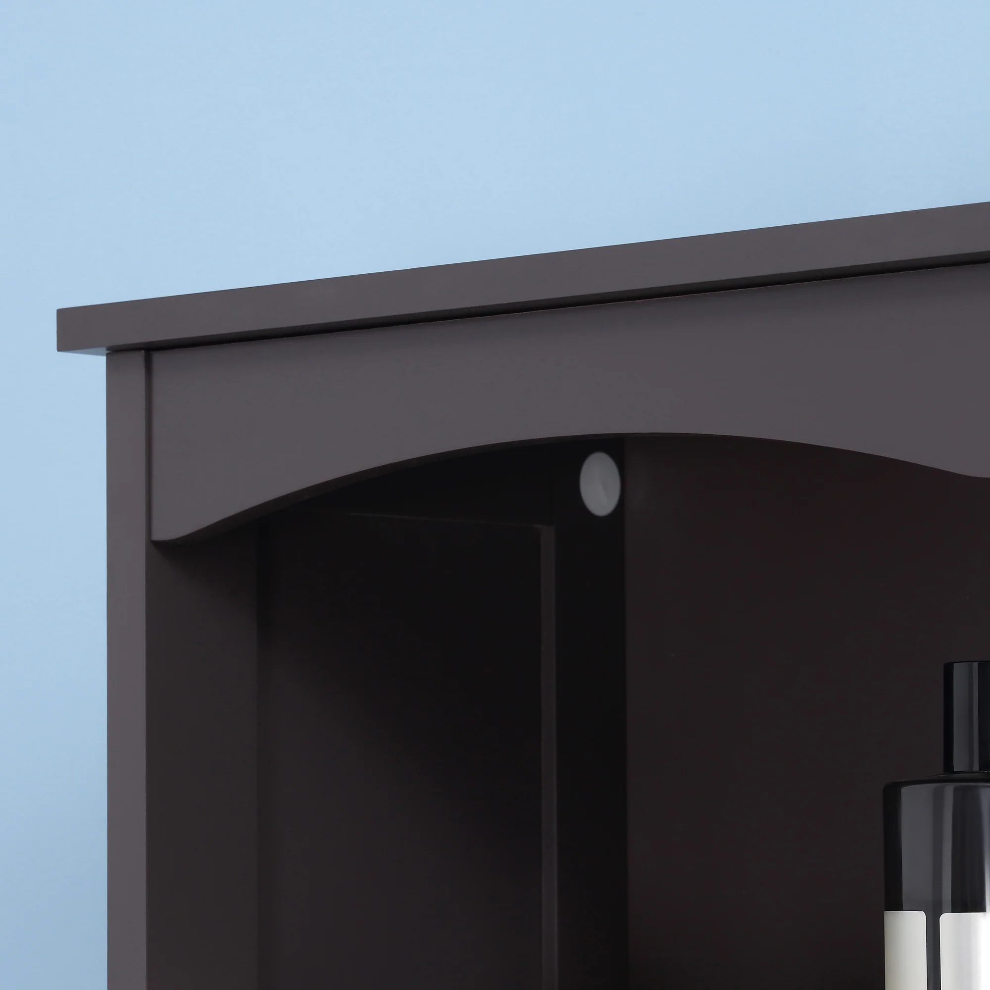 Bathroom Storage Cabinet, Tall Linen Tower with 3 Tier Shelves and Drawer, Brown - Image 9