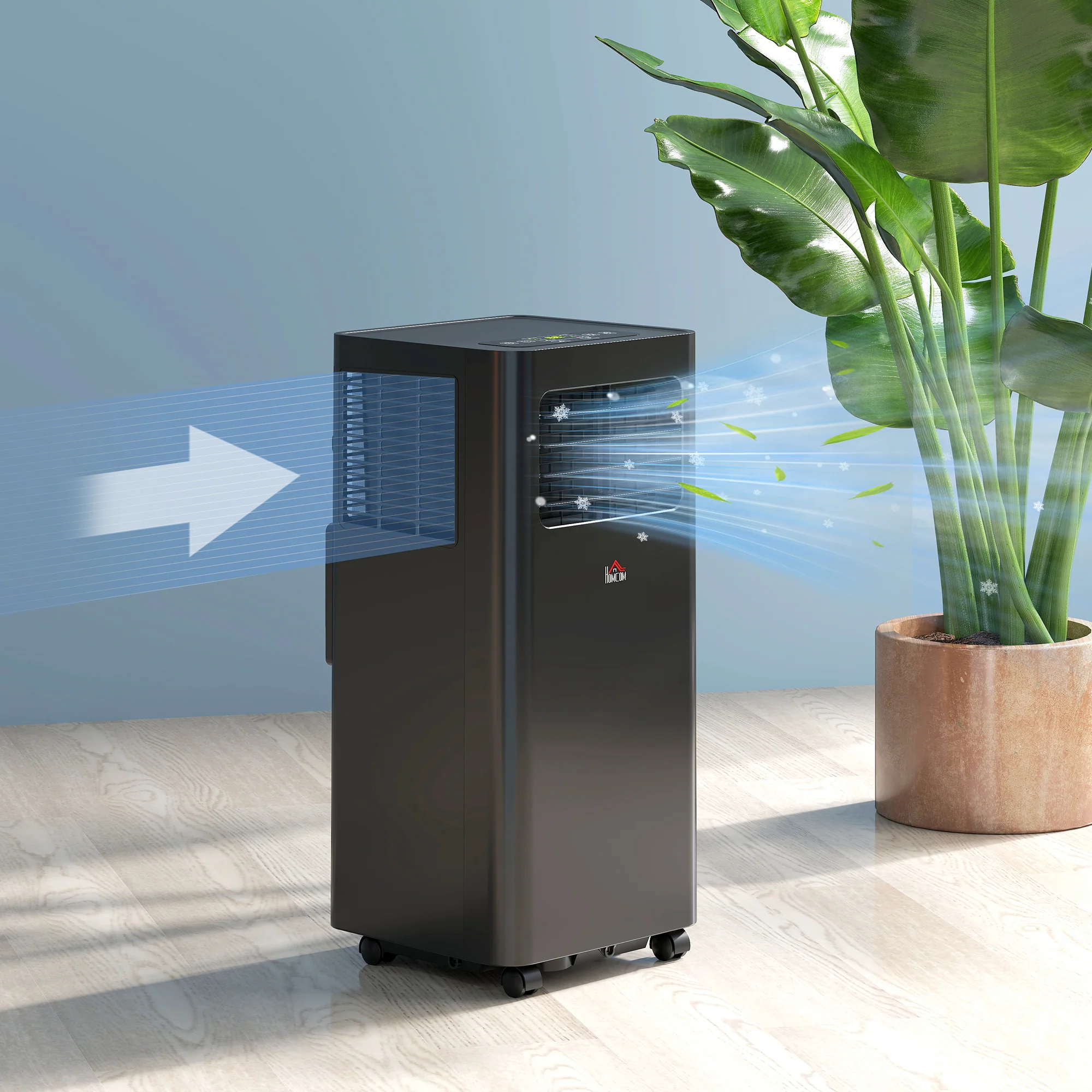 10000 BTU Portable Air Conditioner for Rooms Up to 441 Sq. Ft., 3-in-1 AC Unit, Black - Image 11
