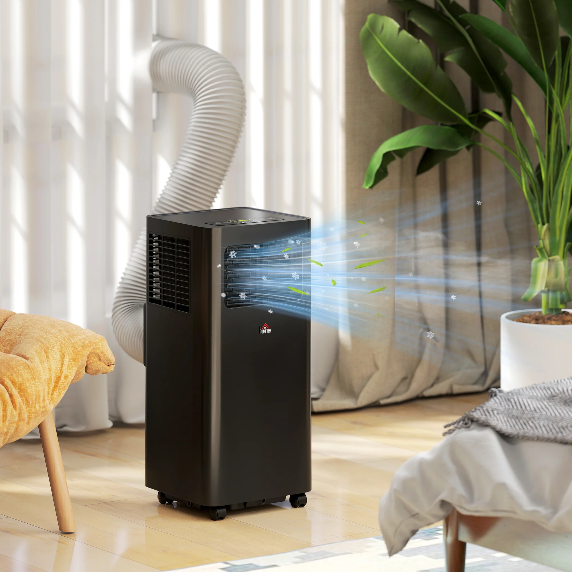 10000 BTU Portable Air Conditioner for Rooms Up to 441 Sq. Ft., 3-in-1 AC Unit, Black - Image 3