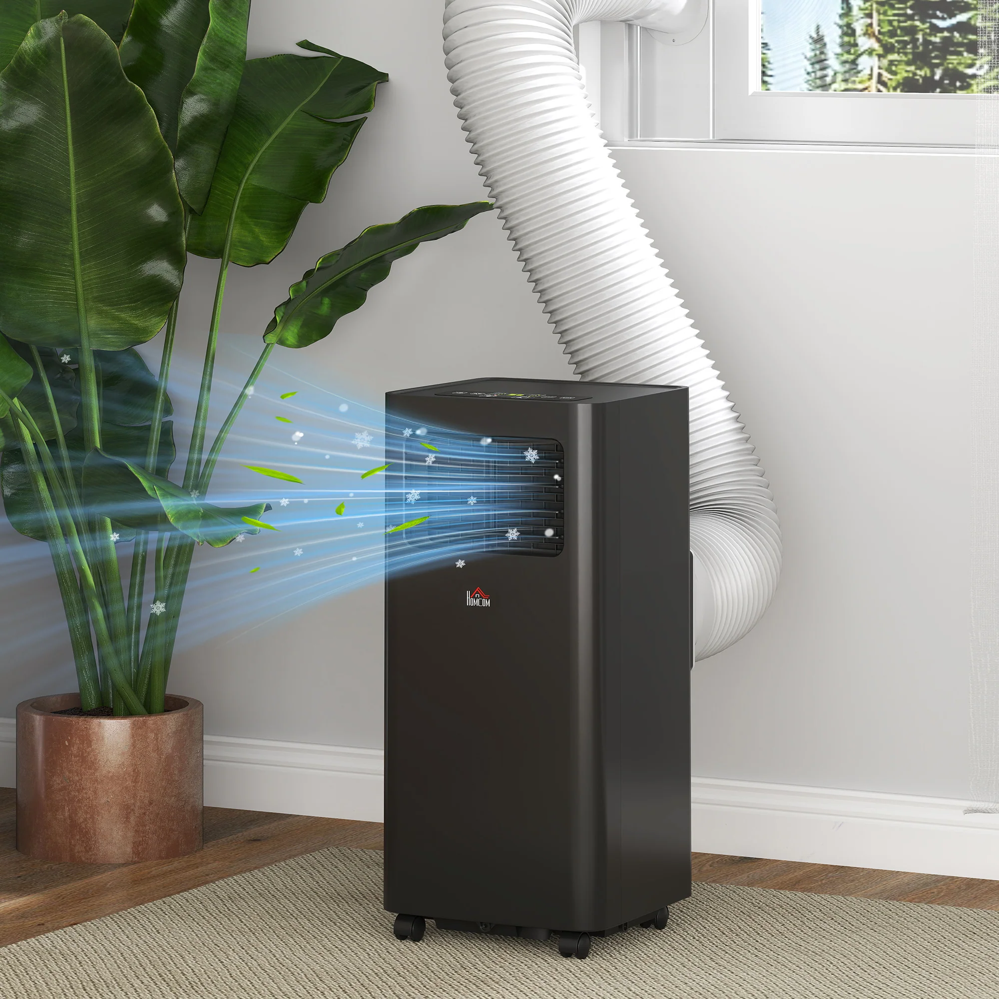 10000 BTU Portable Air Conditioner for Rooms Up to 441 Sq. Ft., 3-in-1 AC Unit, Black - Image 4