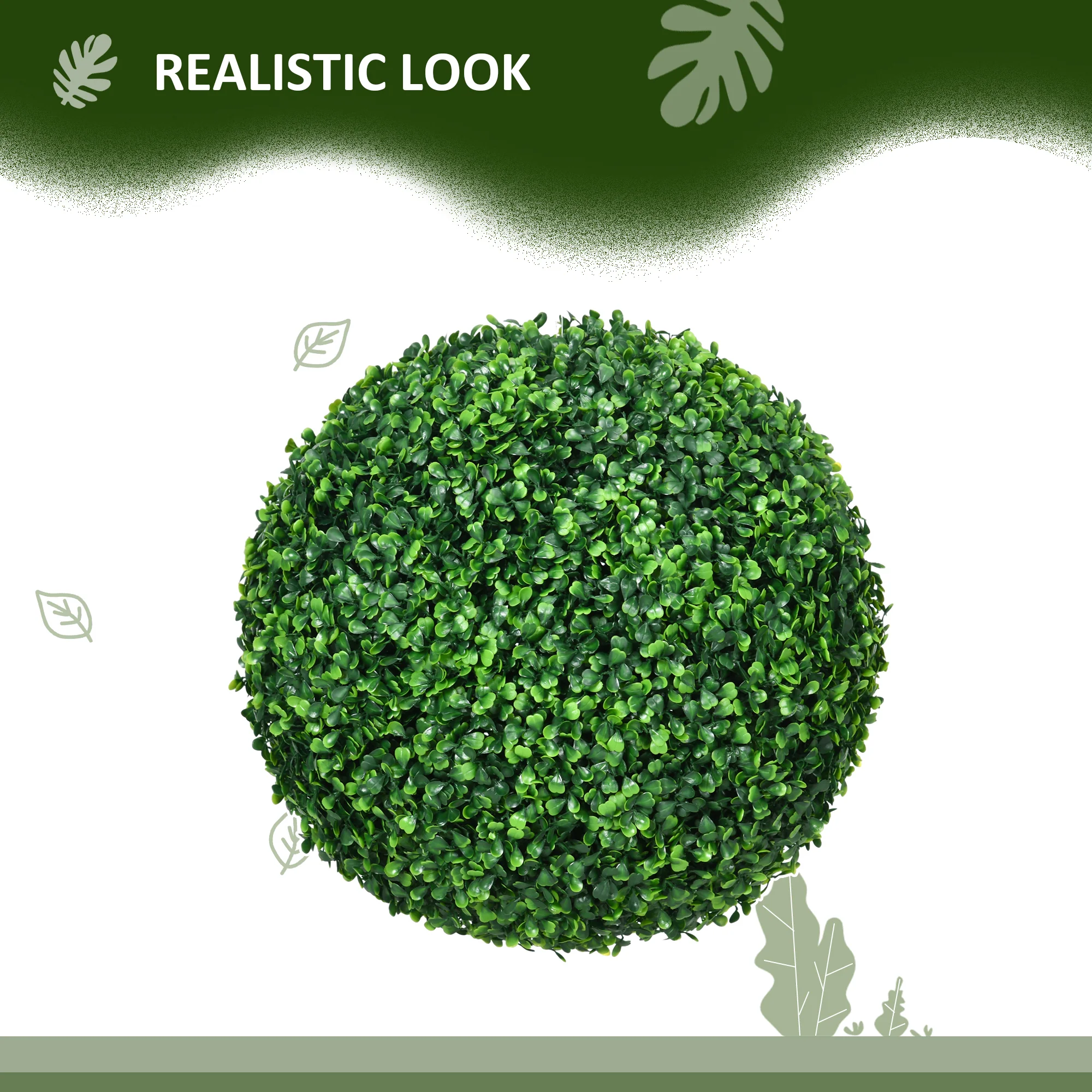 2 Pack Artificial Tree Boxwood Topiary Balls, 15.75 Inch - Image 6