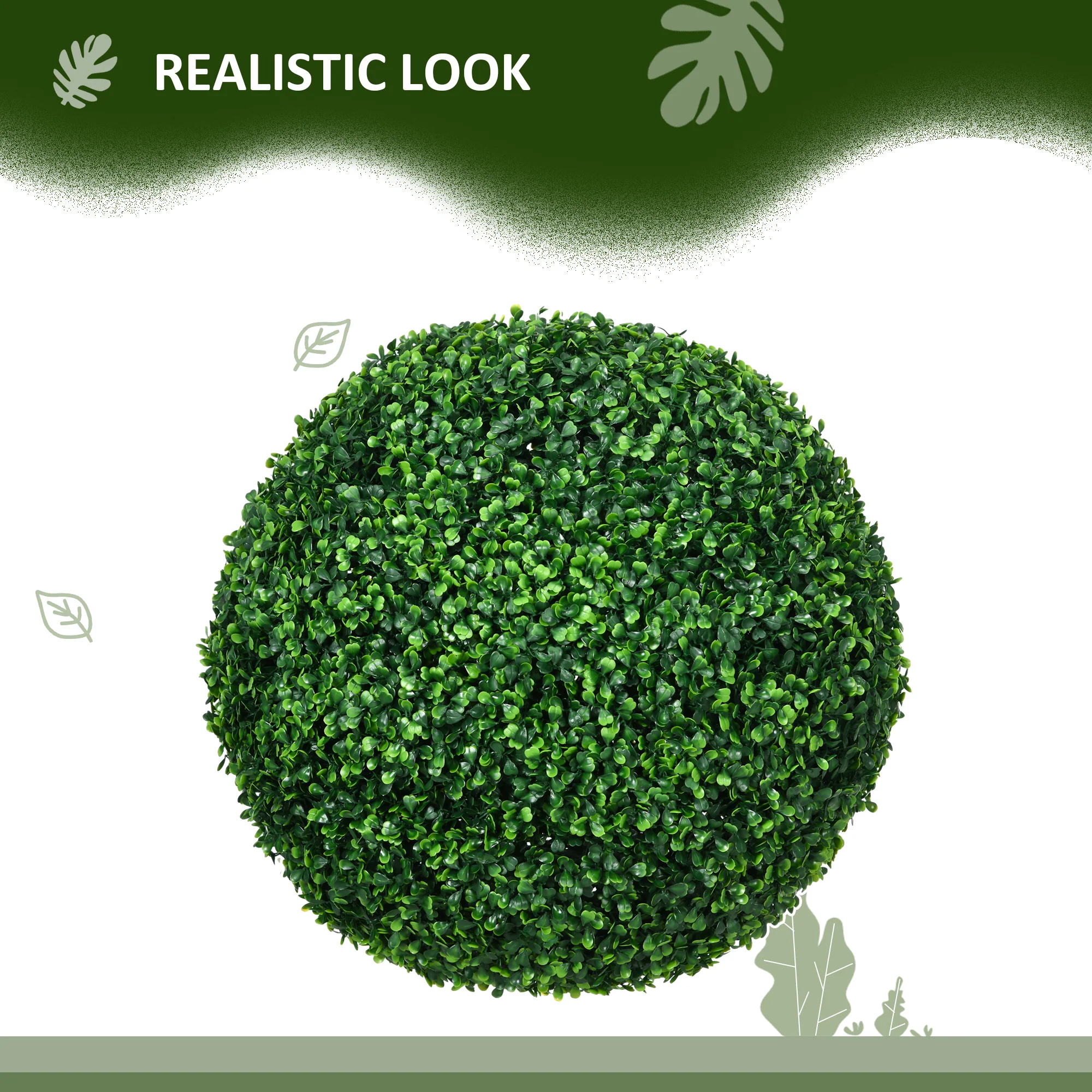 2 Pack Artificial Tree Boxwood Topiary Balls, 19.75 Inch - Image 6