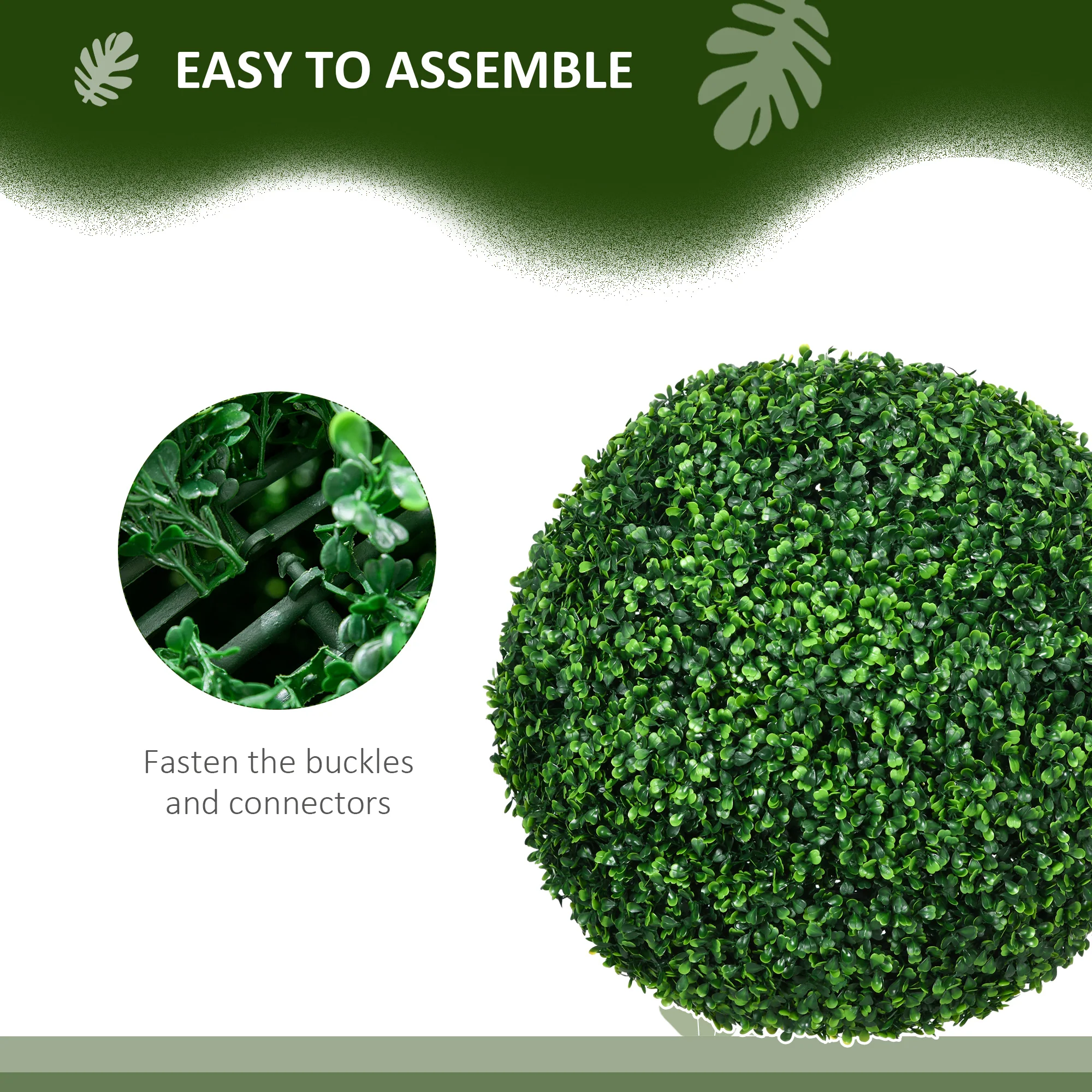 2 Pack Artificial Tree Boxwood Topiary Balls, 19.75 Inch - Image 7