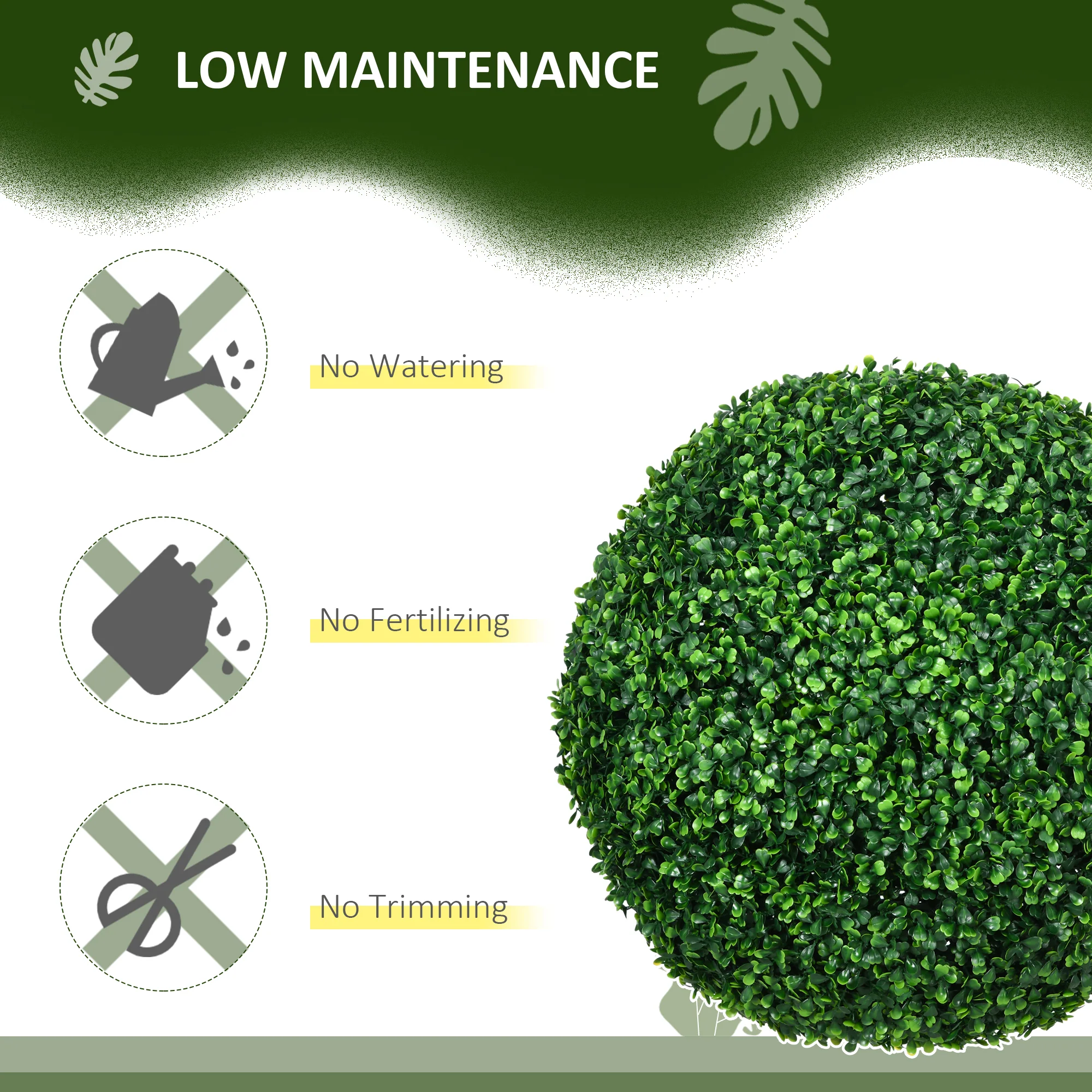 2 Pack Artificial Tree Boxwood Topiary Balls, 19.75 Inch - Image 8