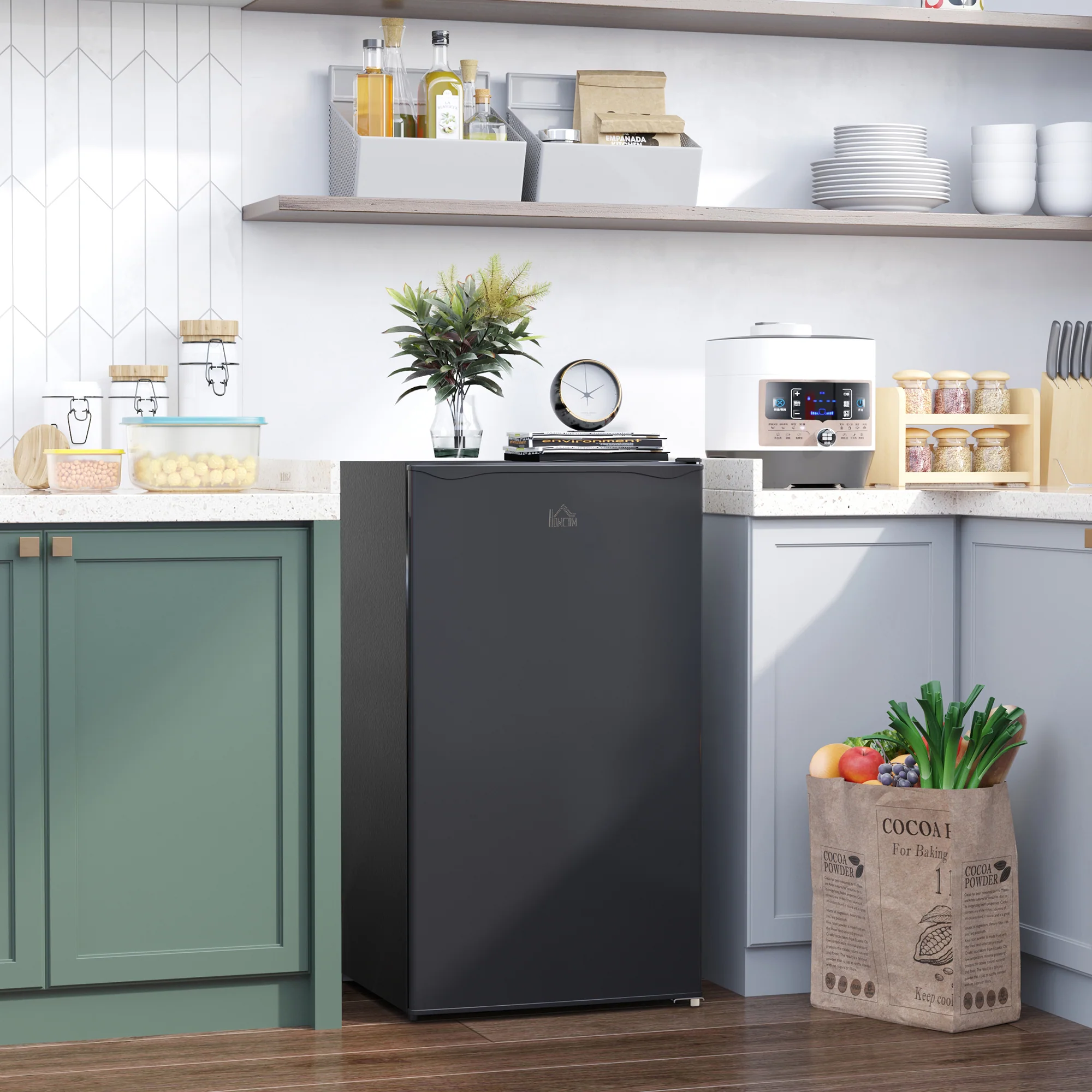 3.2 Cu.Ft Mini Fridge with Freezer, Single Door Compact Refrigerator Black - Image 3