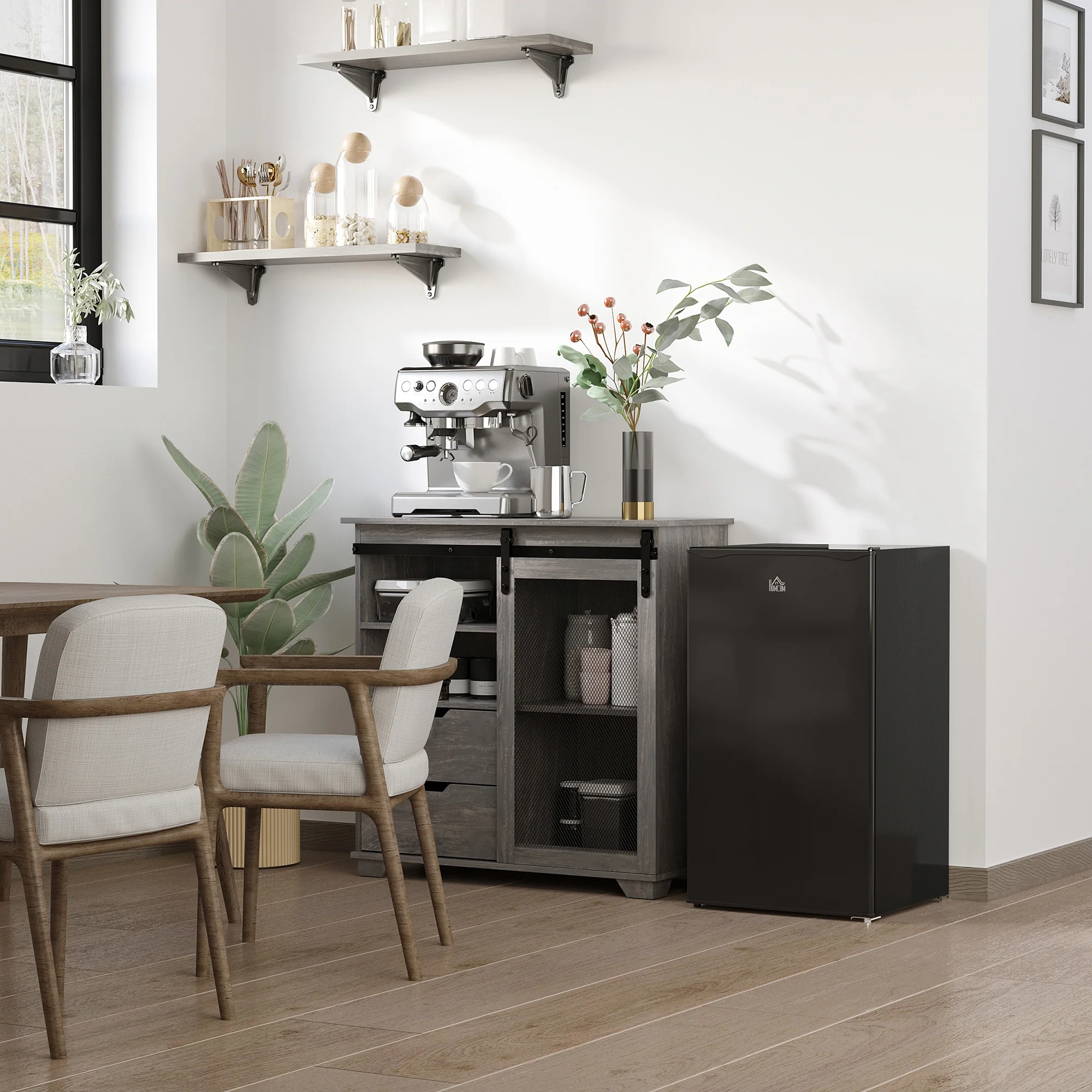 3.2 Cu.Ft Mini Fridge with Freezer, Single Door Compact Refrigerator Black - Image 4