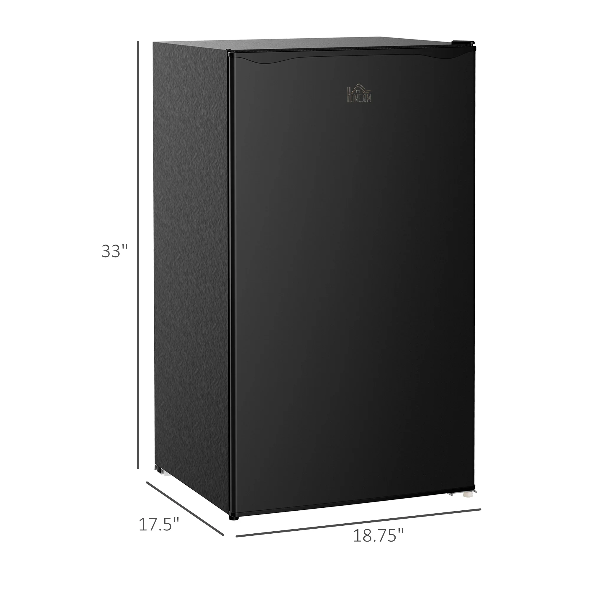 3.2 Cu.Ft Mini Fridge with Freezer, Single Door Compact Refrigerator Black - Image 5