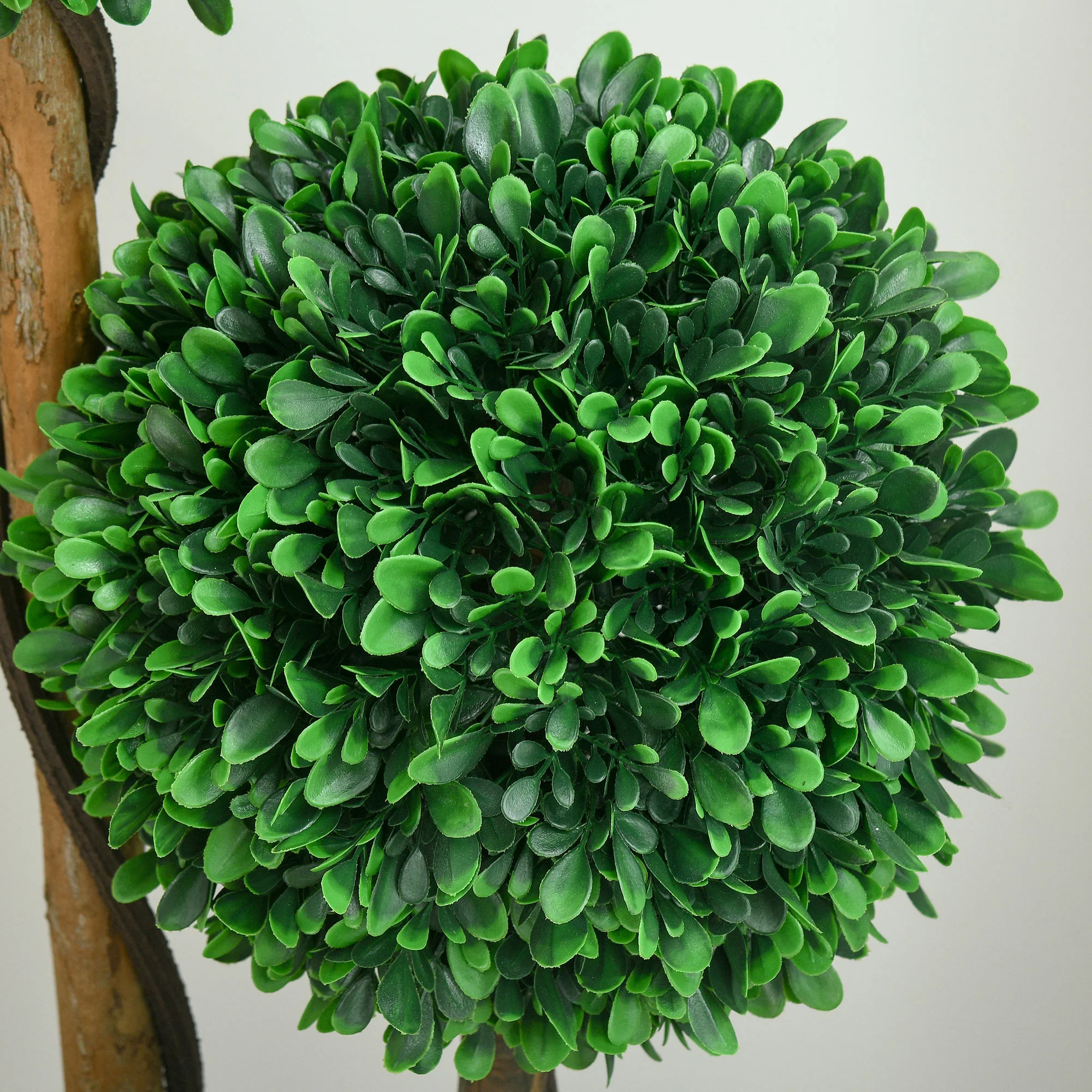 3.5ft Artificial Tree, Triple Ball Boxwood Topiary with Pot and Sandalwood Leaves - Image 11