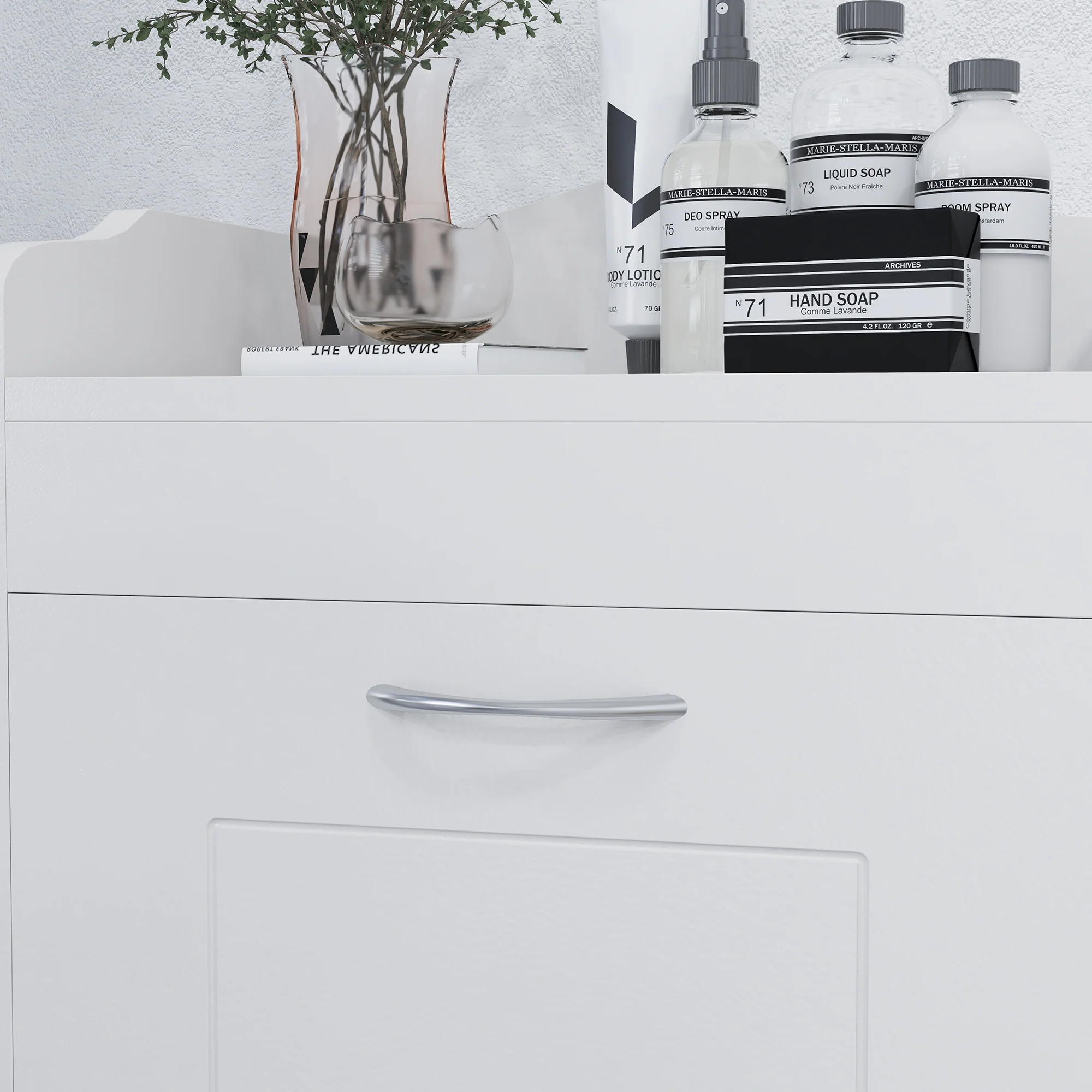 31" Tilt Out Laundry Hamper, Bathroom Storage Cabinet, Home Organizer Hamper, White - Image 10