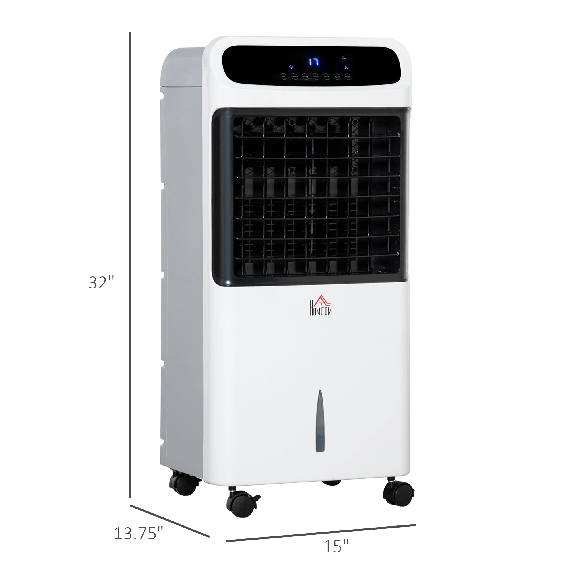 32" Evaporative Air Cooler with 3.2 Gal Water Tank, 3-In-1 Ice Cooling Fan White - Image 5