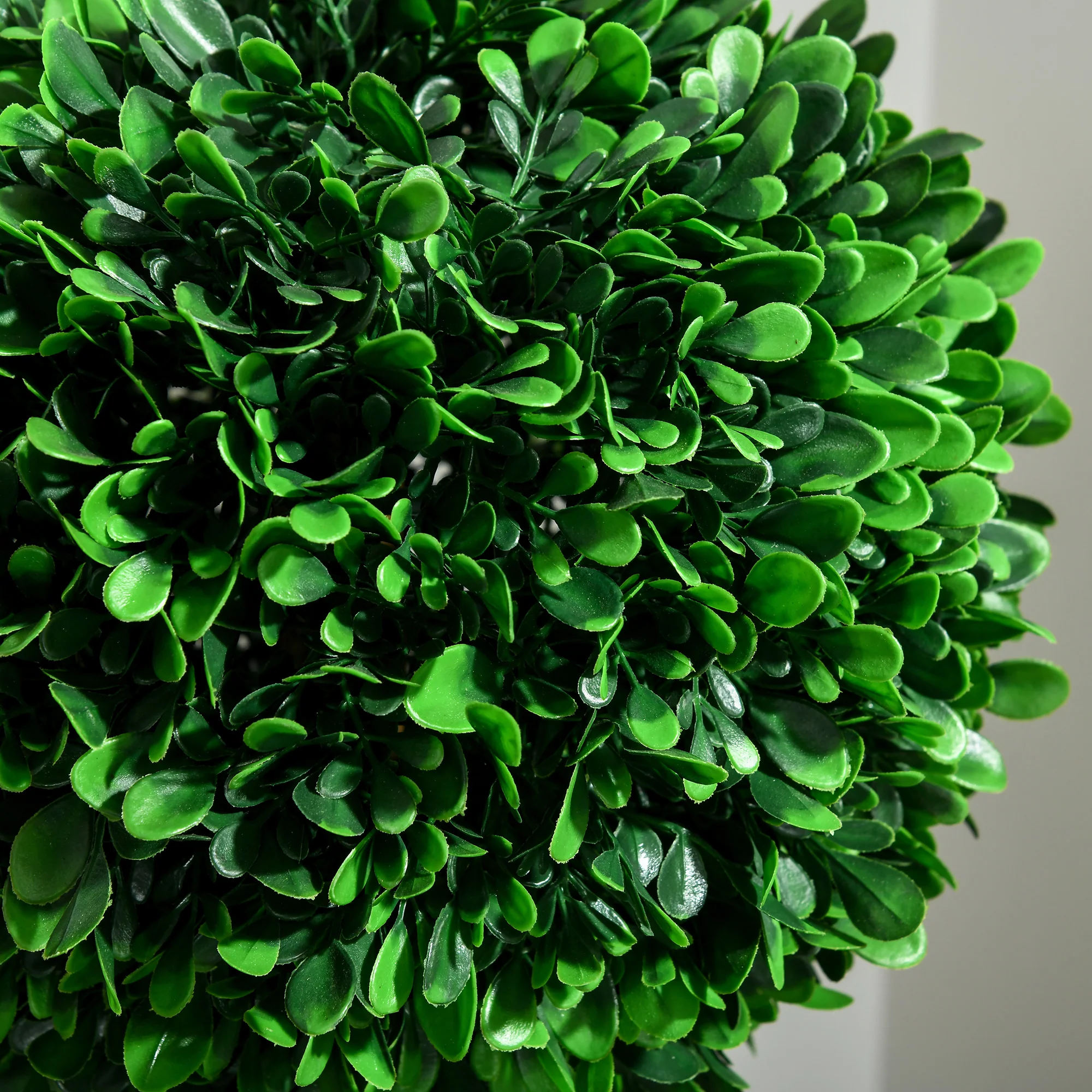 3ft Artificial Tree, Triple Ball Boxwood Topiary with Pot and Sandalwood Leaves - Image 8