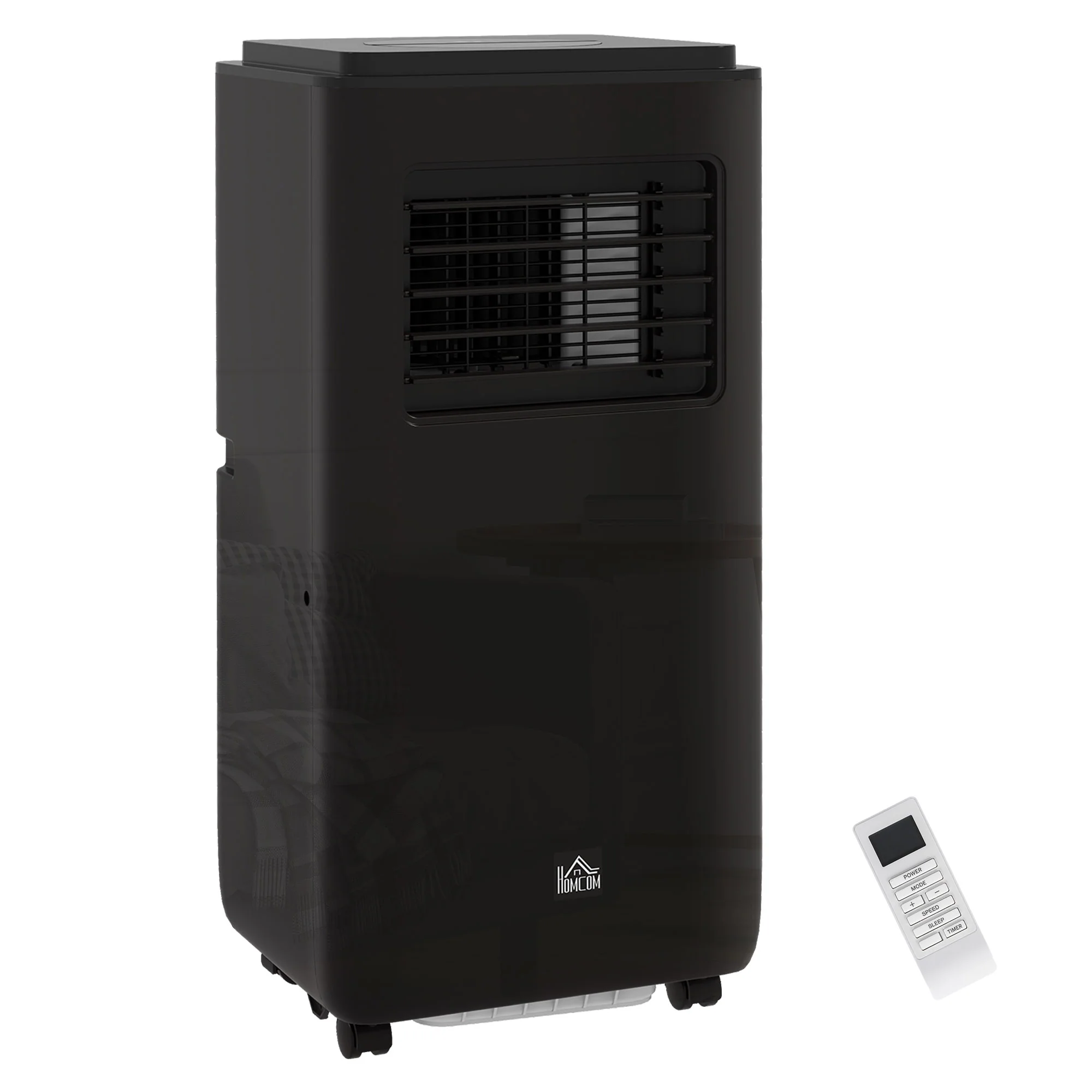 8,000 BTU Portable Air Conditioner, 345 Sq. Ft., Dehumidifier, Auto Sleep, 24H Timer, Black - Image 10
