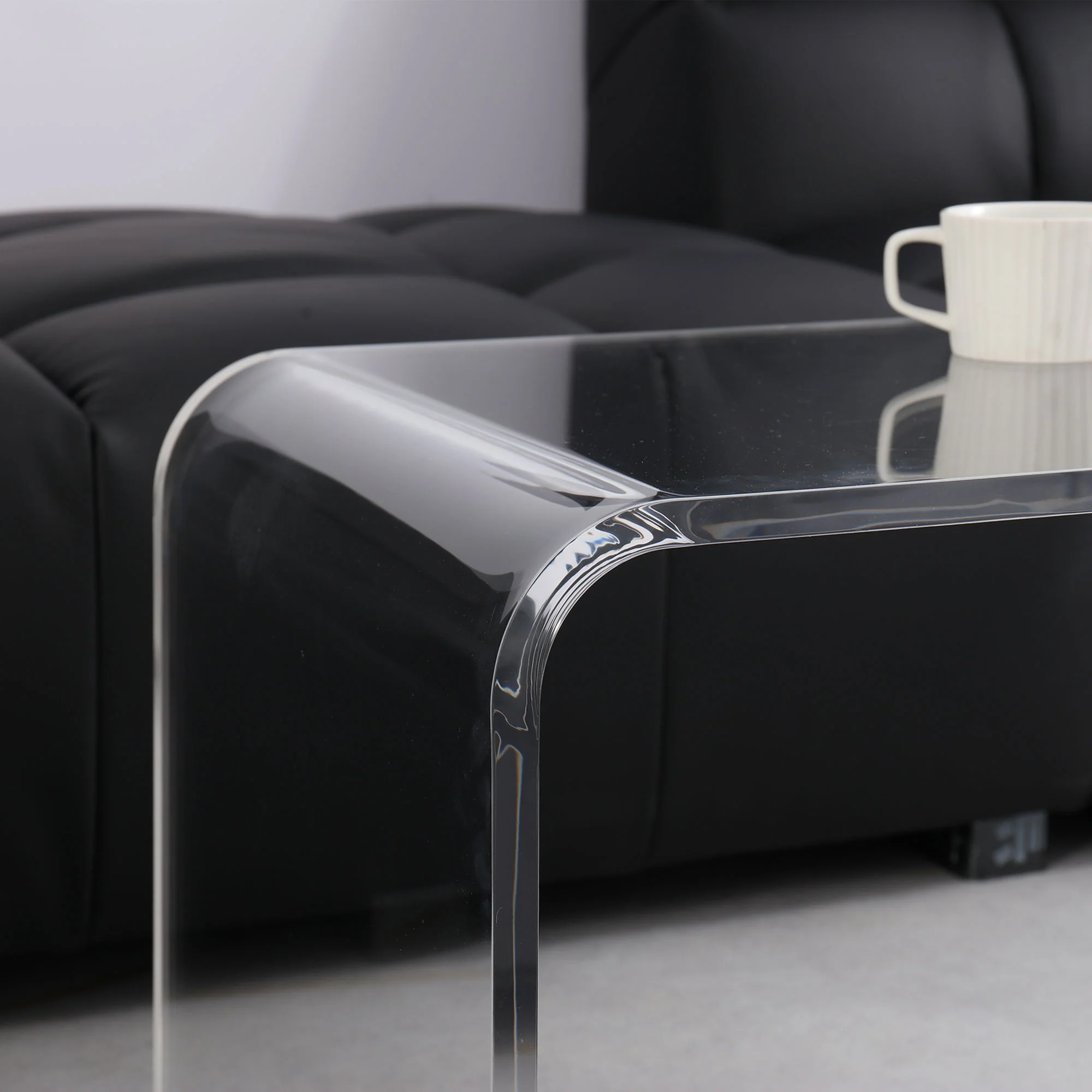Acrylic Coffee Table 39.25" Long Rectangle Tea Table for Living Room Clear - Image 9
