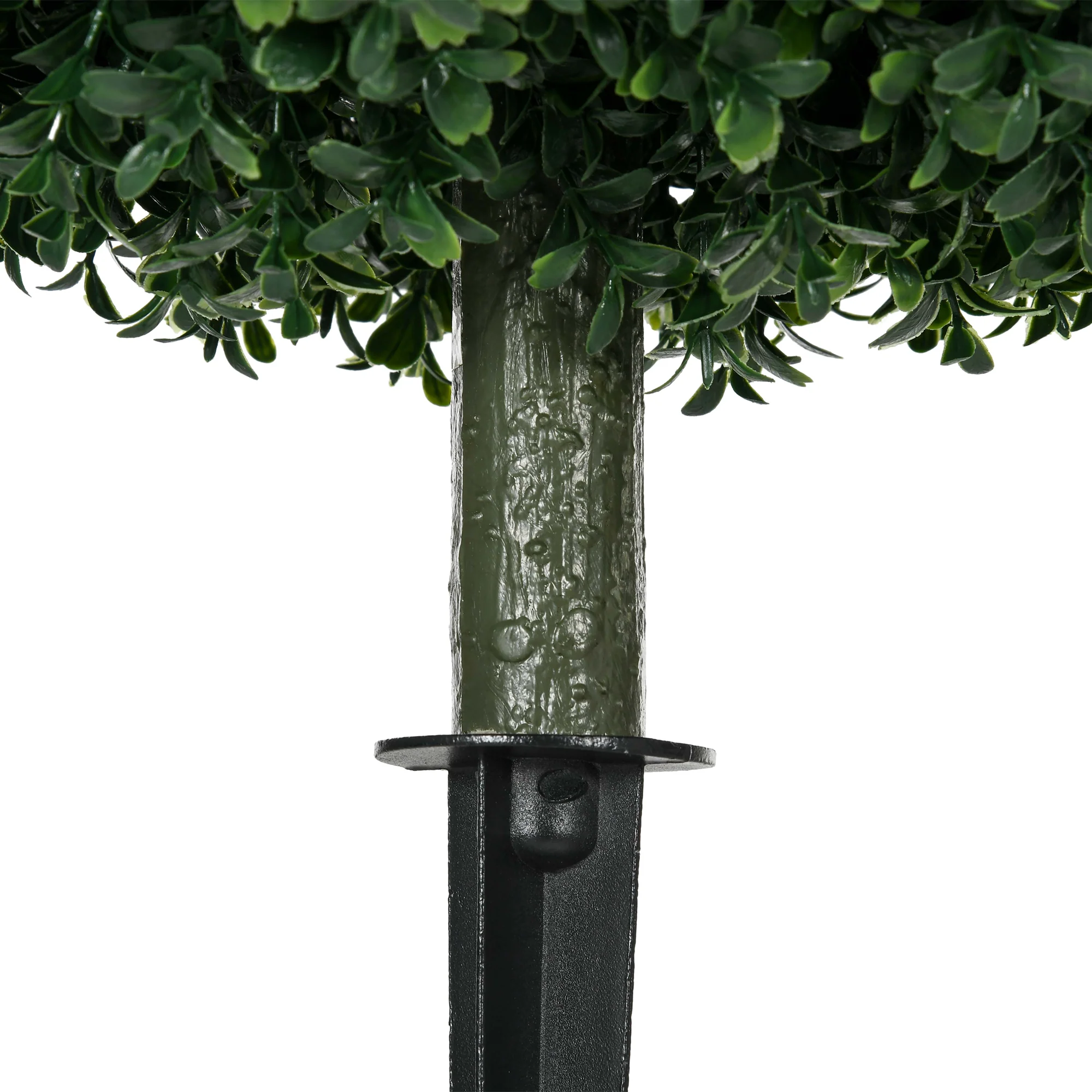 Set of 2 Artificial Boxwood Trees w/ Ground Stake, Ball Shaped Trees, UV Resistant, Green - Image 11