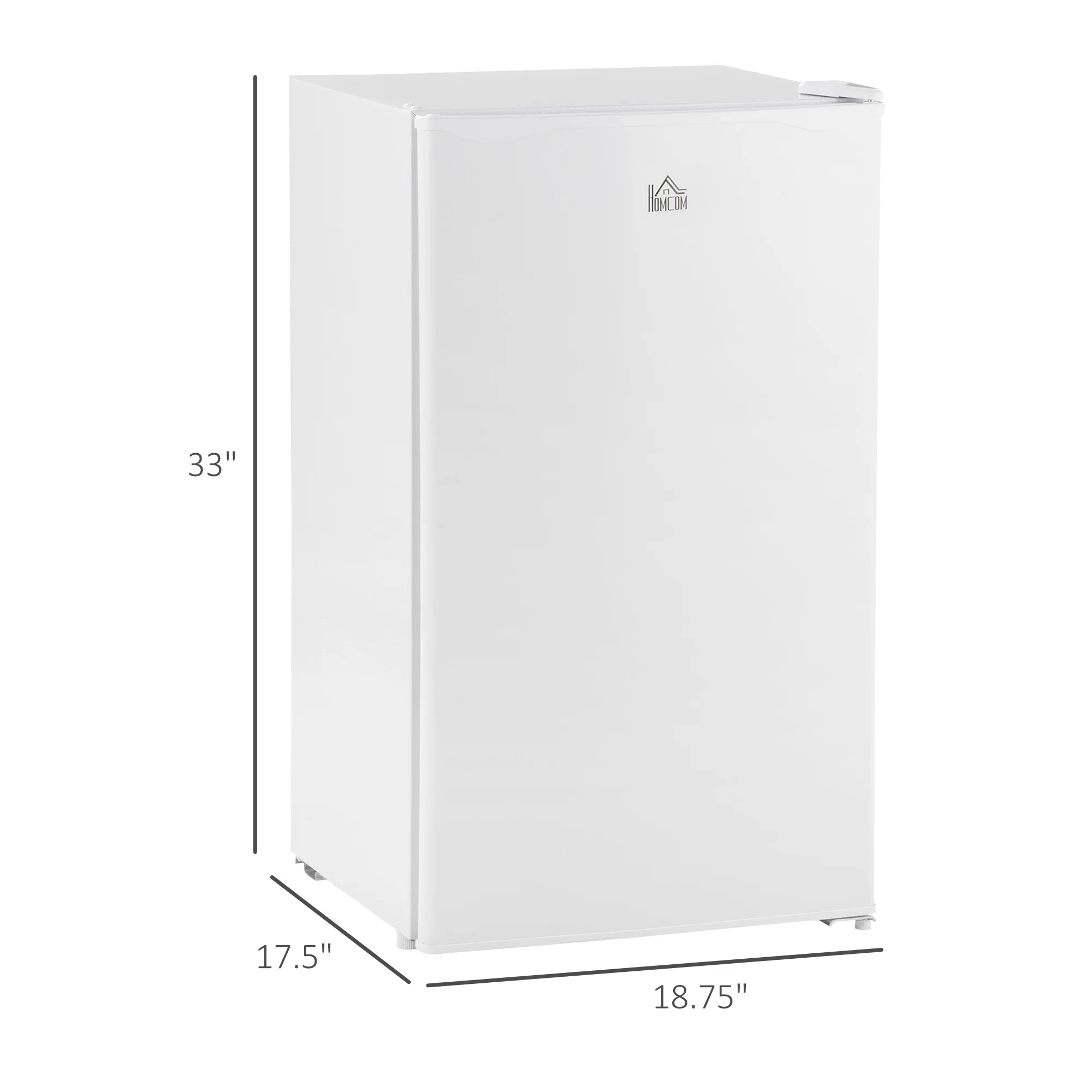 3.2 Cu.Ft Compact Mini Fridge with Freezer, Adjustable Shelf & Temperature Control, White - Image 5