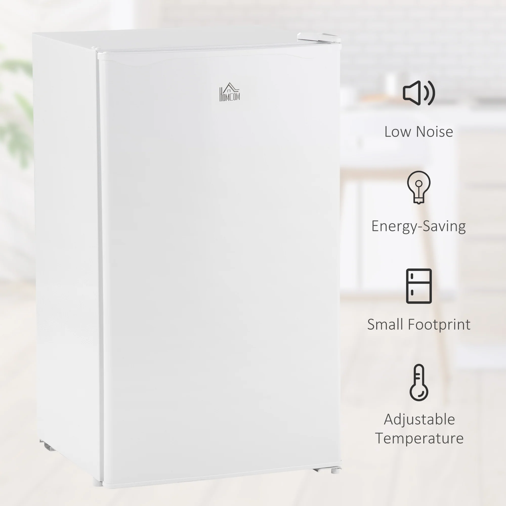3.2 Cu.Ft Compact Mini Fridge with Freezer, Adjustable Shelf & Temperature Control, White - Image 9