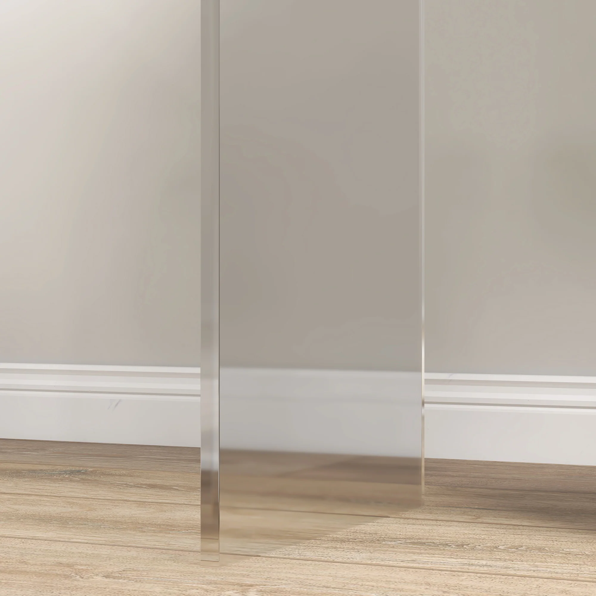 Clear Acrylic Side Table Waterfall End Table with Rounded Edges - Image 11