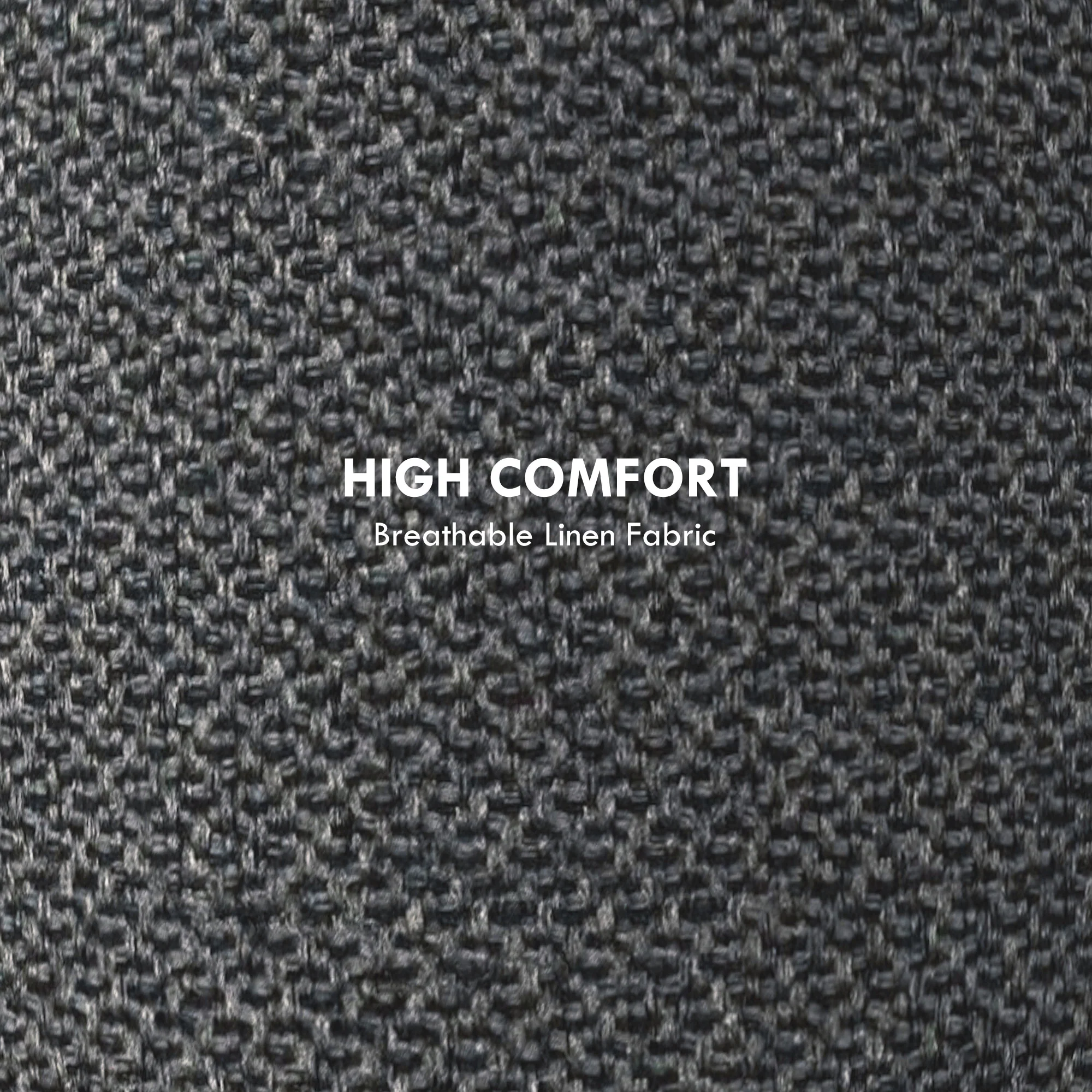 Round Ottoman Stool with Hidden Storage, Linen Fabric Upholstered Foot Stool, Grey - Image 5