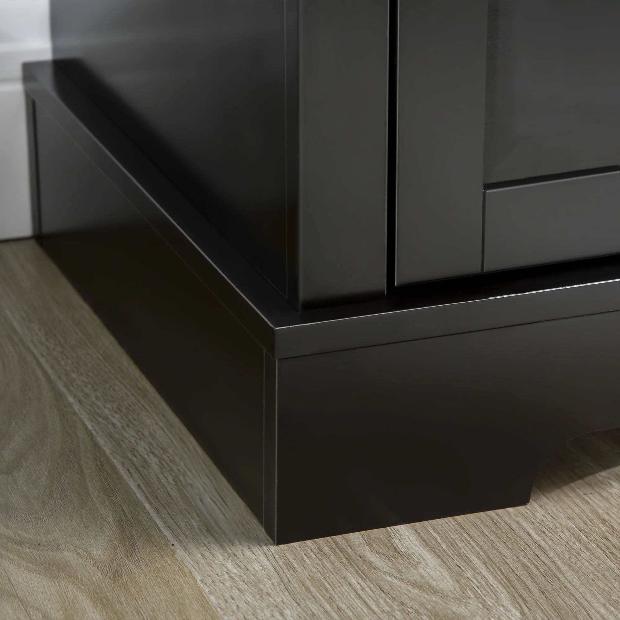 Kitchen Sideboard Buffet Cabinet with 2 Drawers and Adjustable Shelves, Black - Image 10
