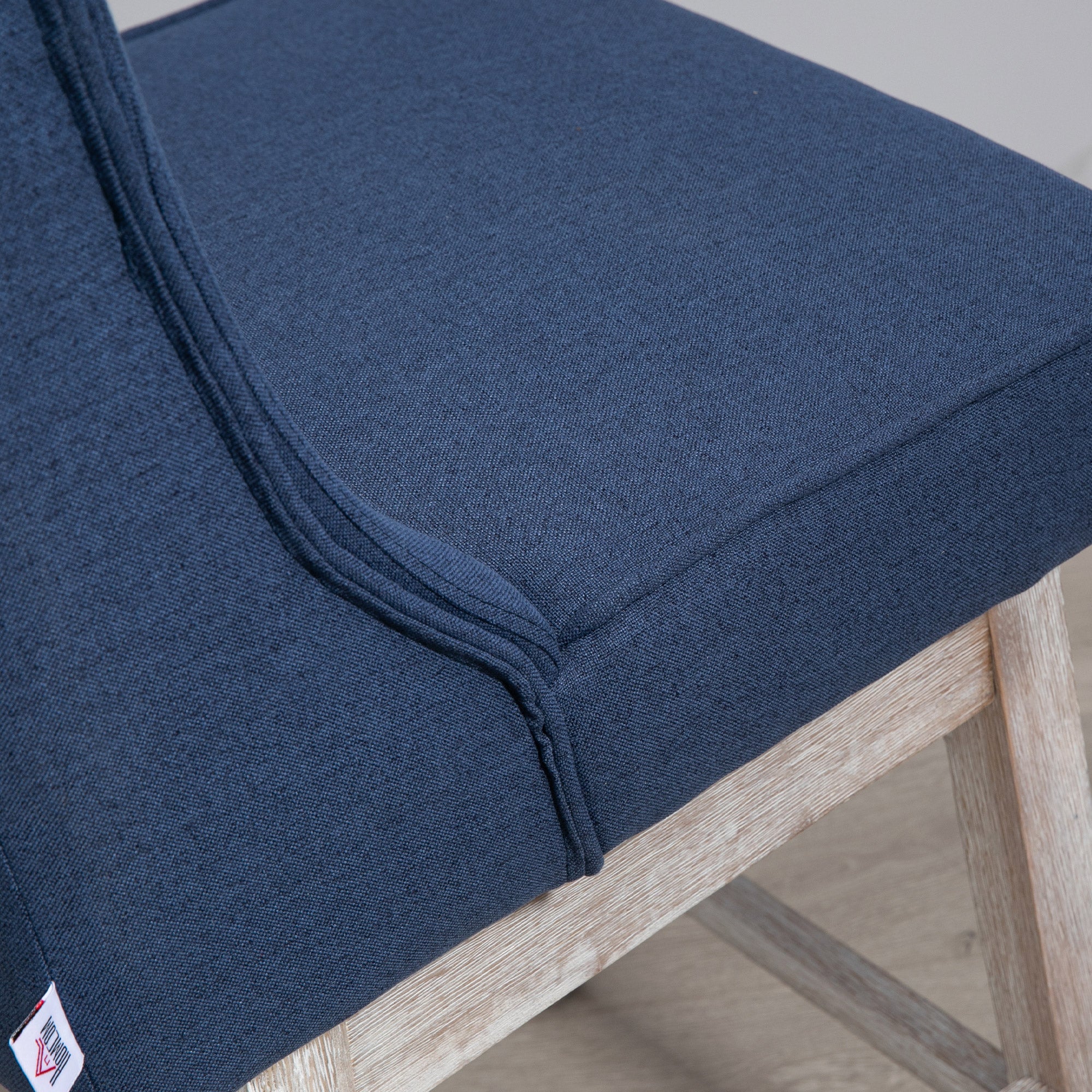 27" Counter Height Stools, Swivel, Linen Upholstery, Button Tufted, Blue - Image 10
