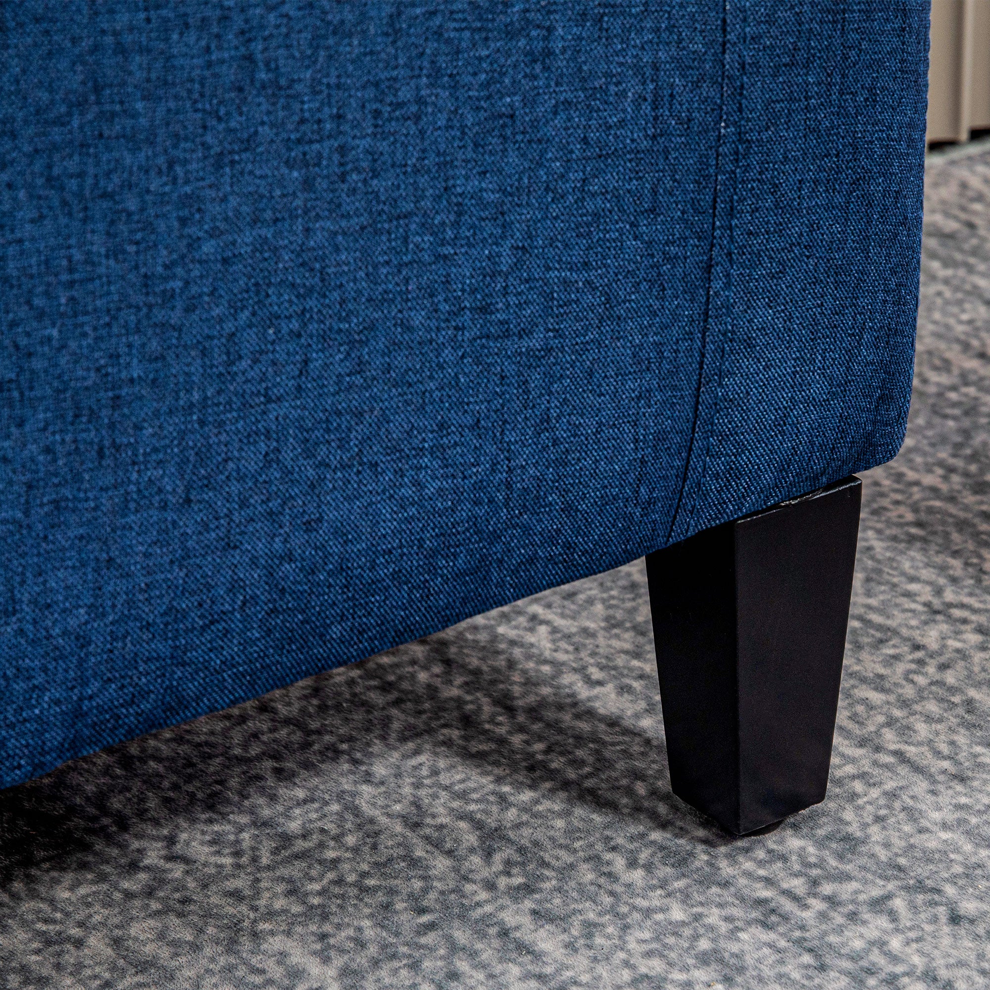 Upholstered Storage Ottoman Bench with Hidden Storage & Lift Top, Dark Blue - Image 11