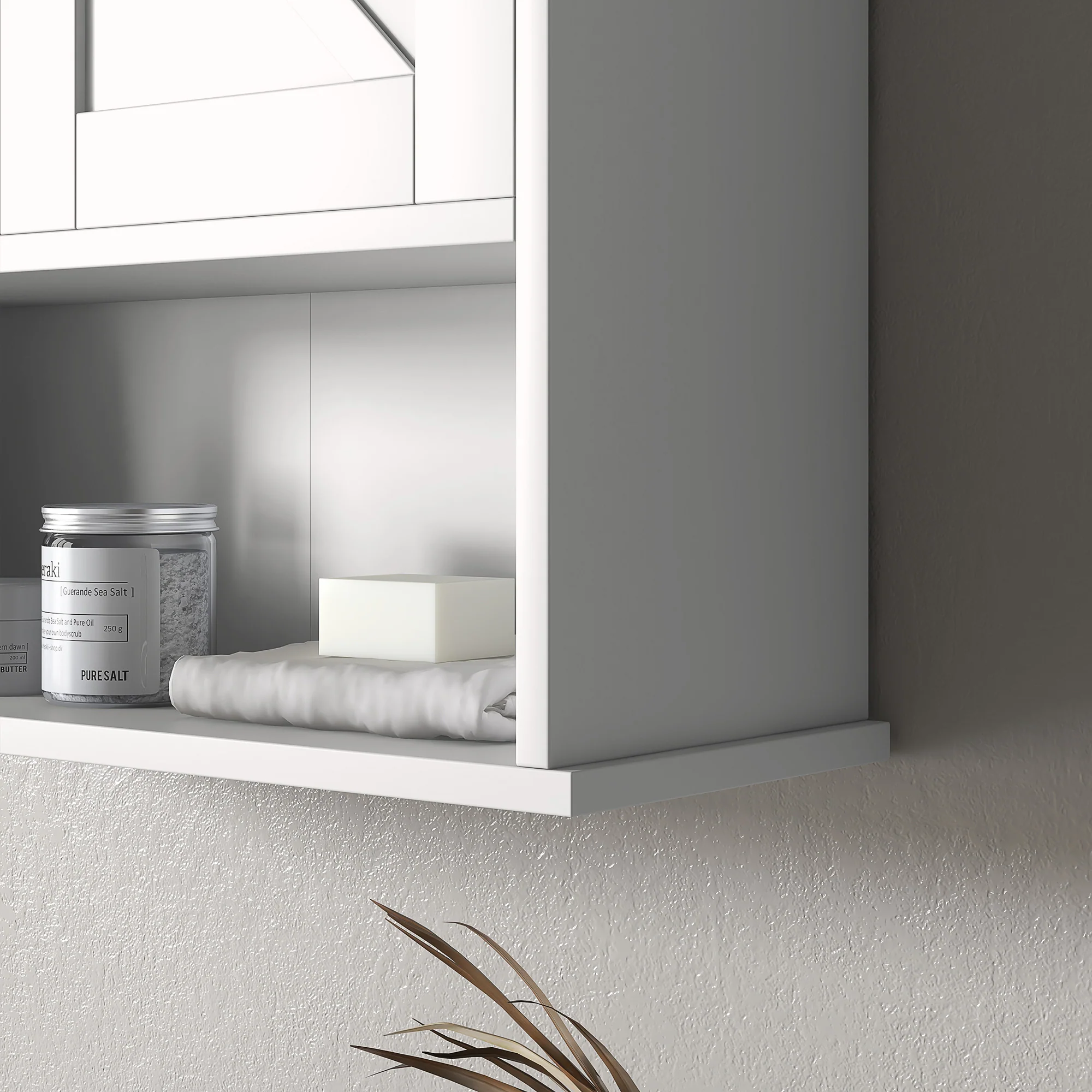 Farmhouse Bathroom Medicine Cabinet with Barn Doors and Adjustable Shelf, White - Image 10
