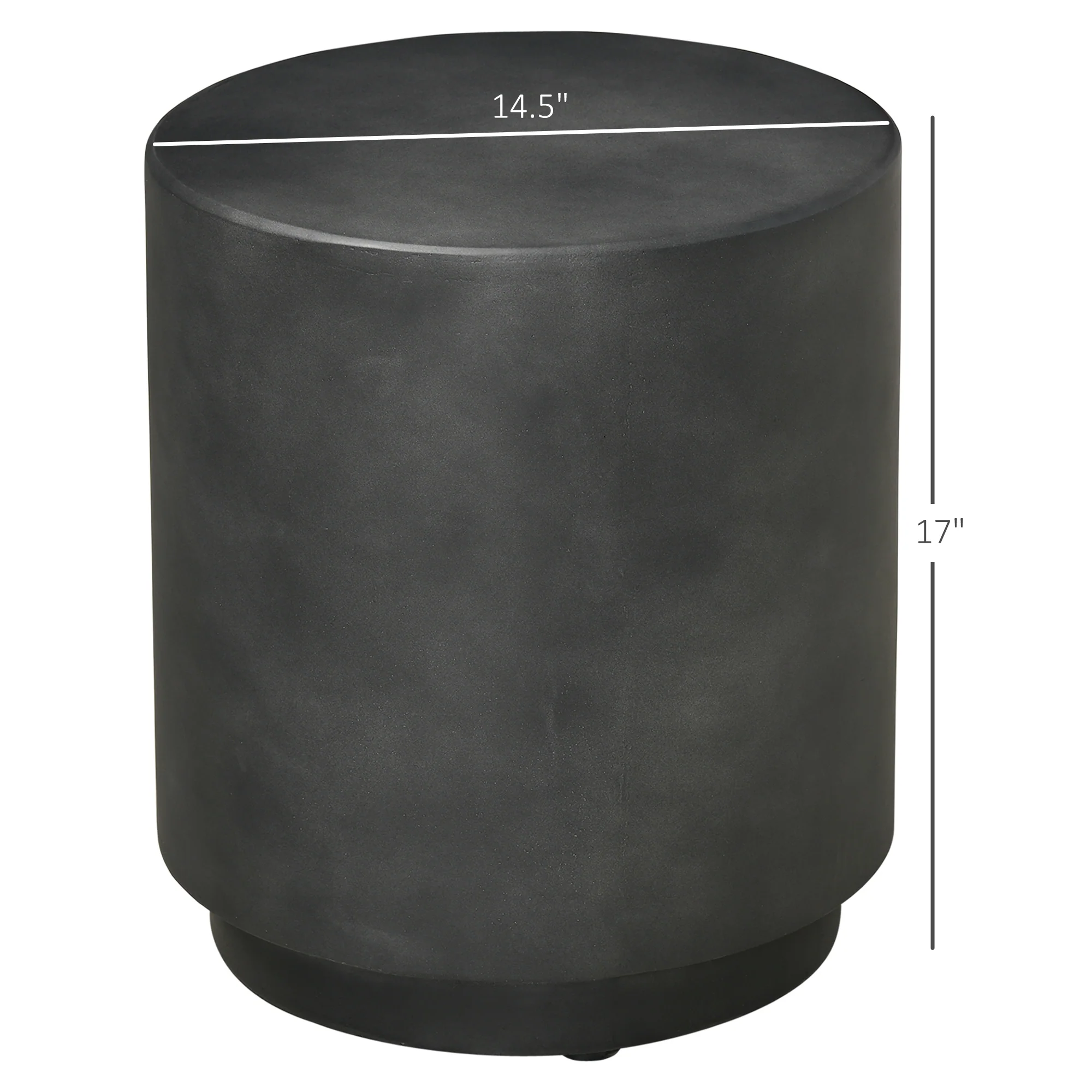 Lightweight Accent Table with Concrete Finish Round Side Table - Image 5