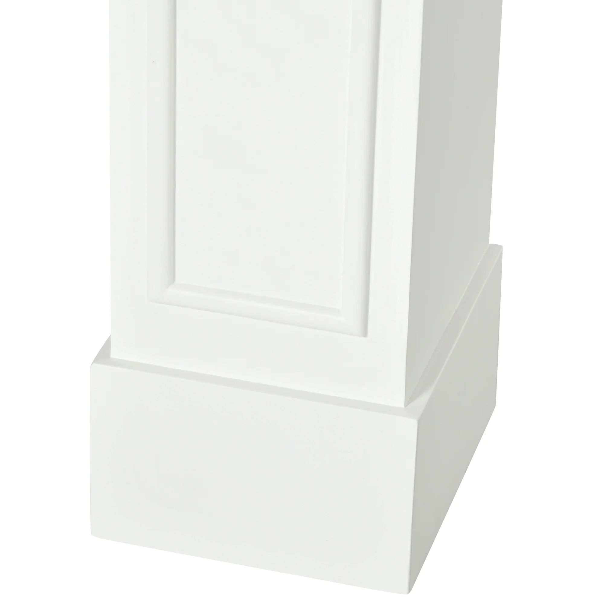 Modern Fireplace Mantel Decorative Pattern Interior Width 29" White - Image 11