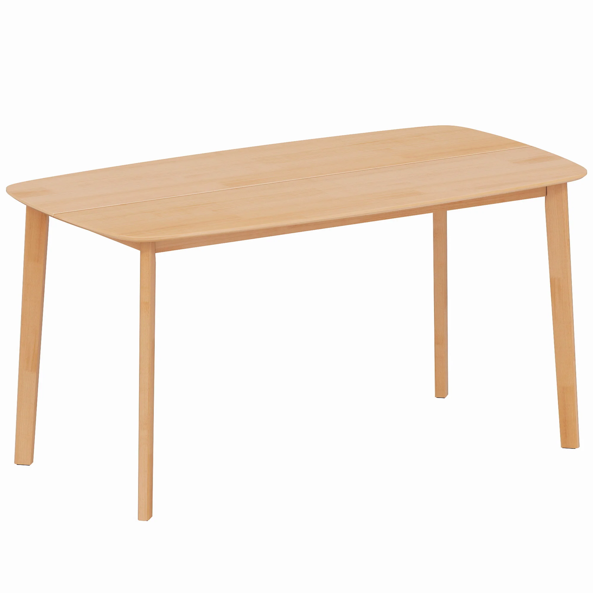 Solid Wood Dining Table for 6 People, 47" Rectangular Kitchen Table, Natural - Image 12