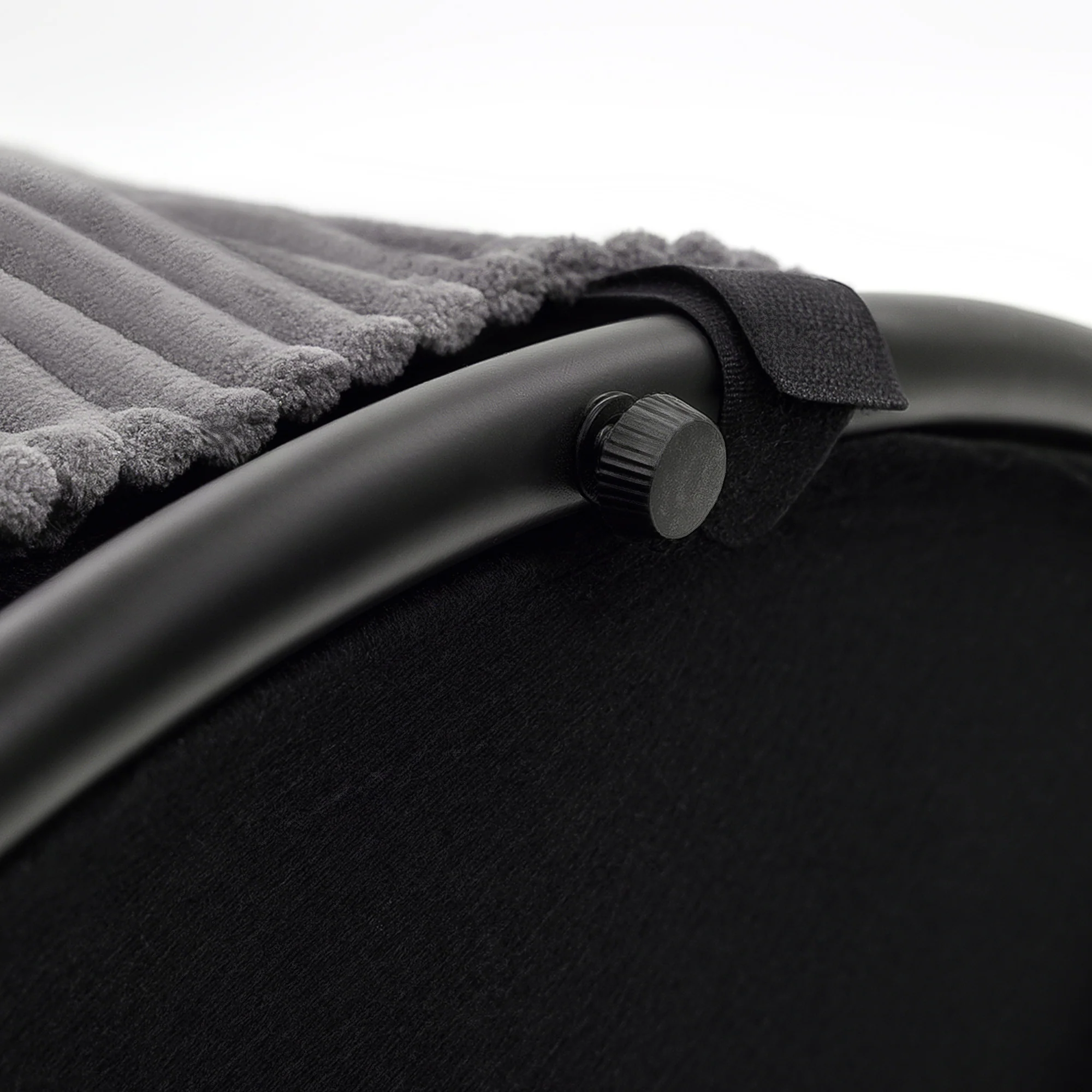 24" Storage Ottoman with Lid, Upholstered Corduroy Foot Rest Stool for Bedroom, Gray - Image 10