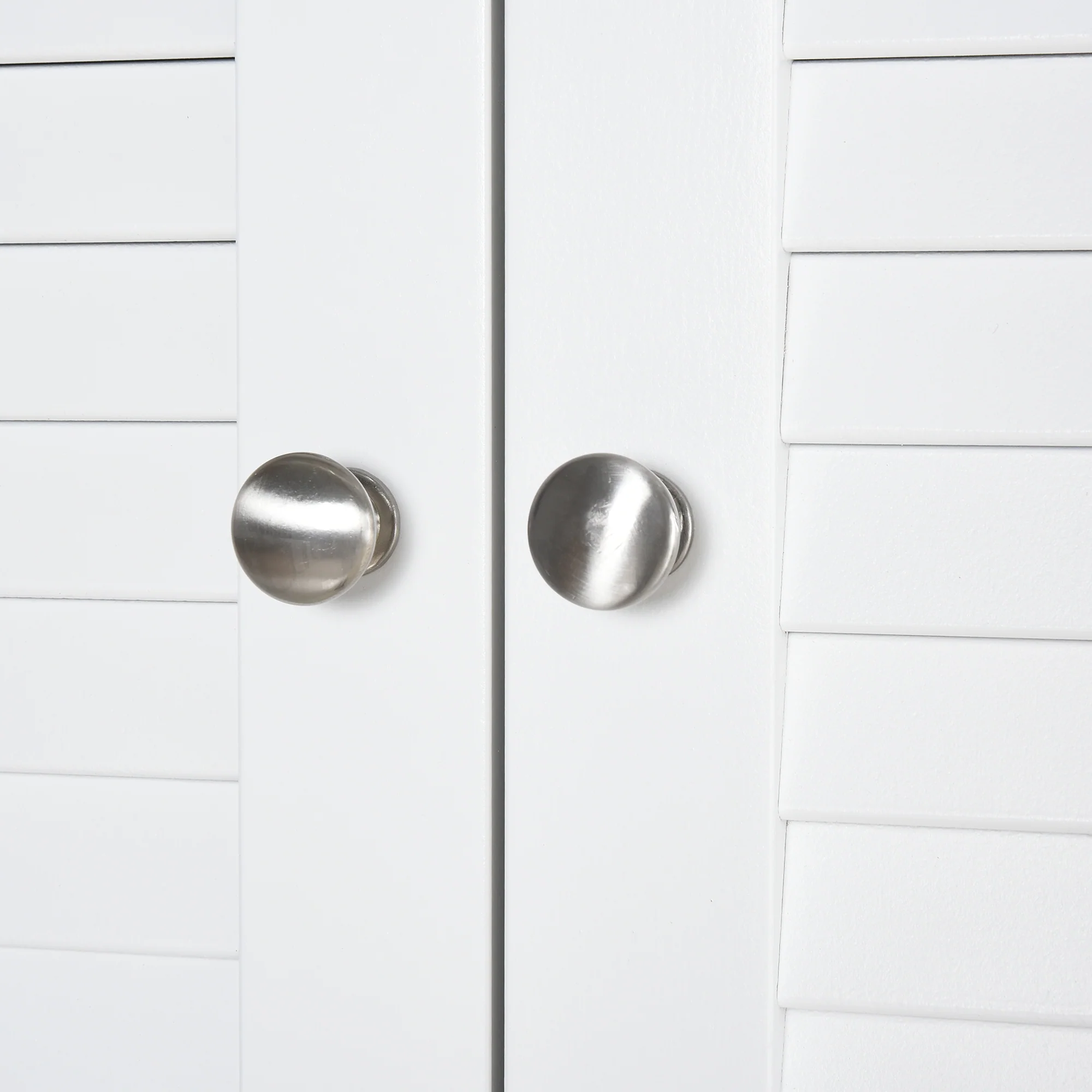Tall Narrow Bathroom Storage Cabinet w/ Doors & Shelf, Freestanding Linen Cabinet, White - Image 7